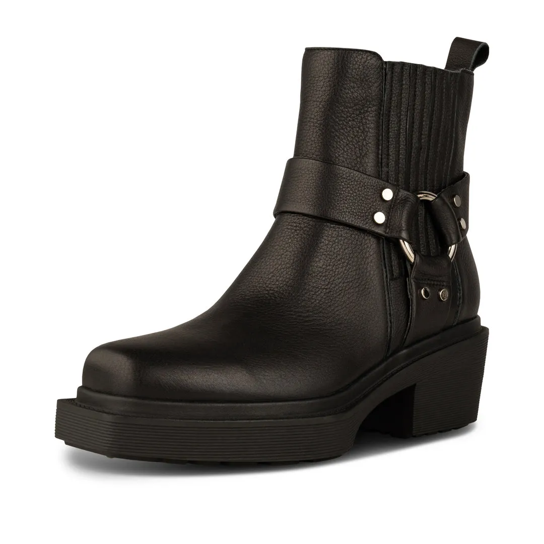 Amina Harness Ankle Boot Black