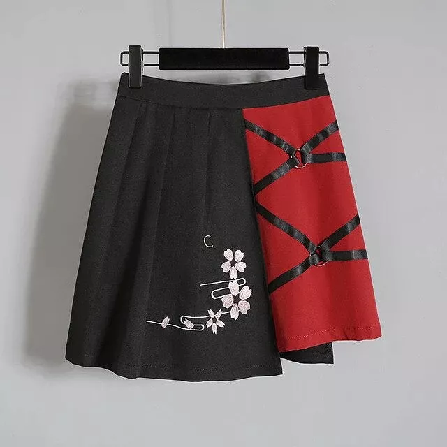 Anime Red Ribbon Lolita T-shirt Skirt Set AD11734