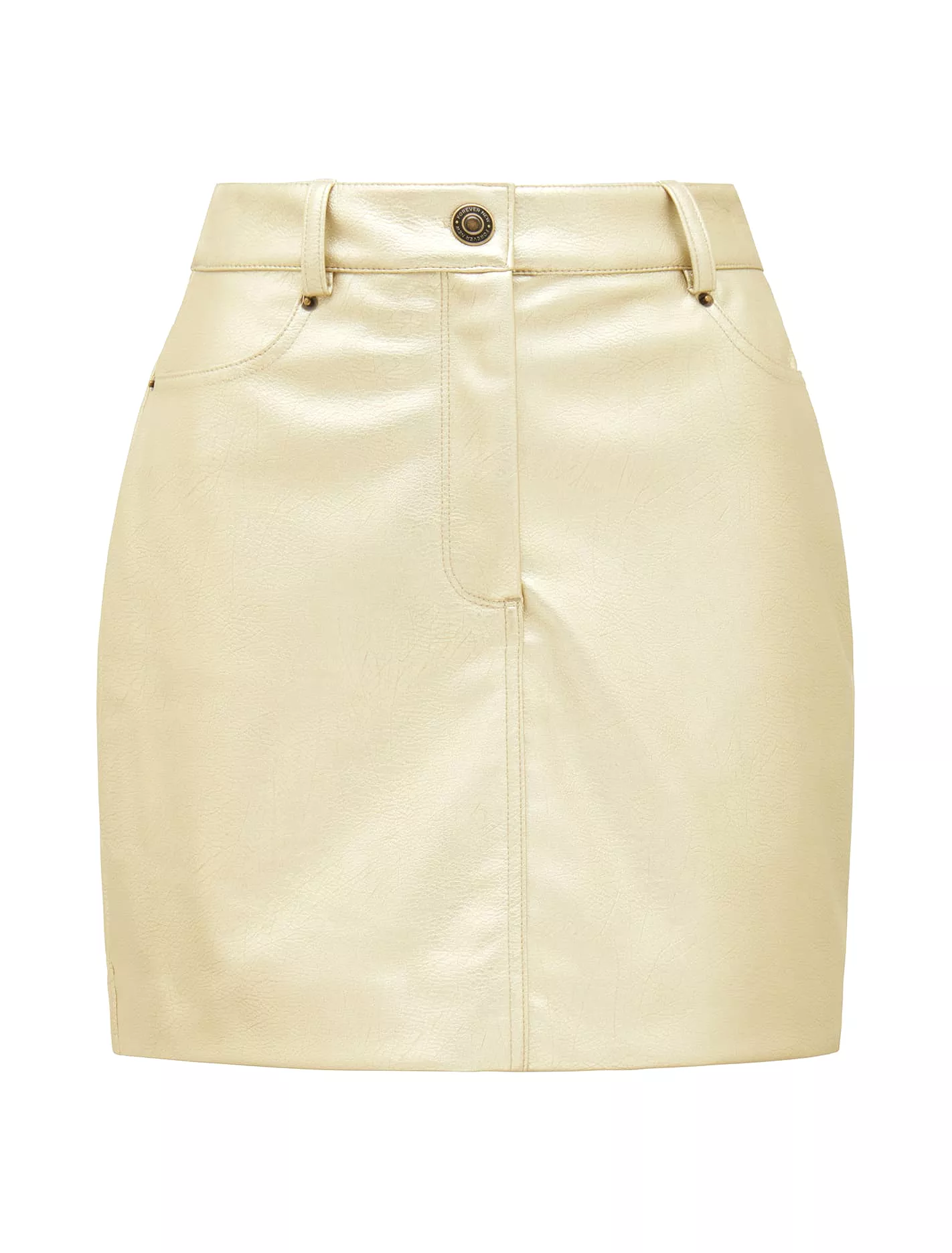 Ashlyn Vegan Leather Metallic Mini Skirt