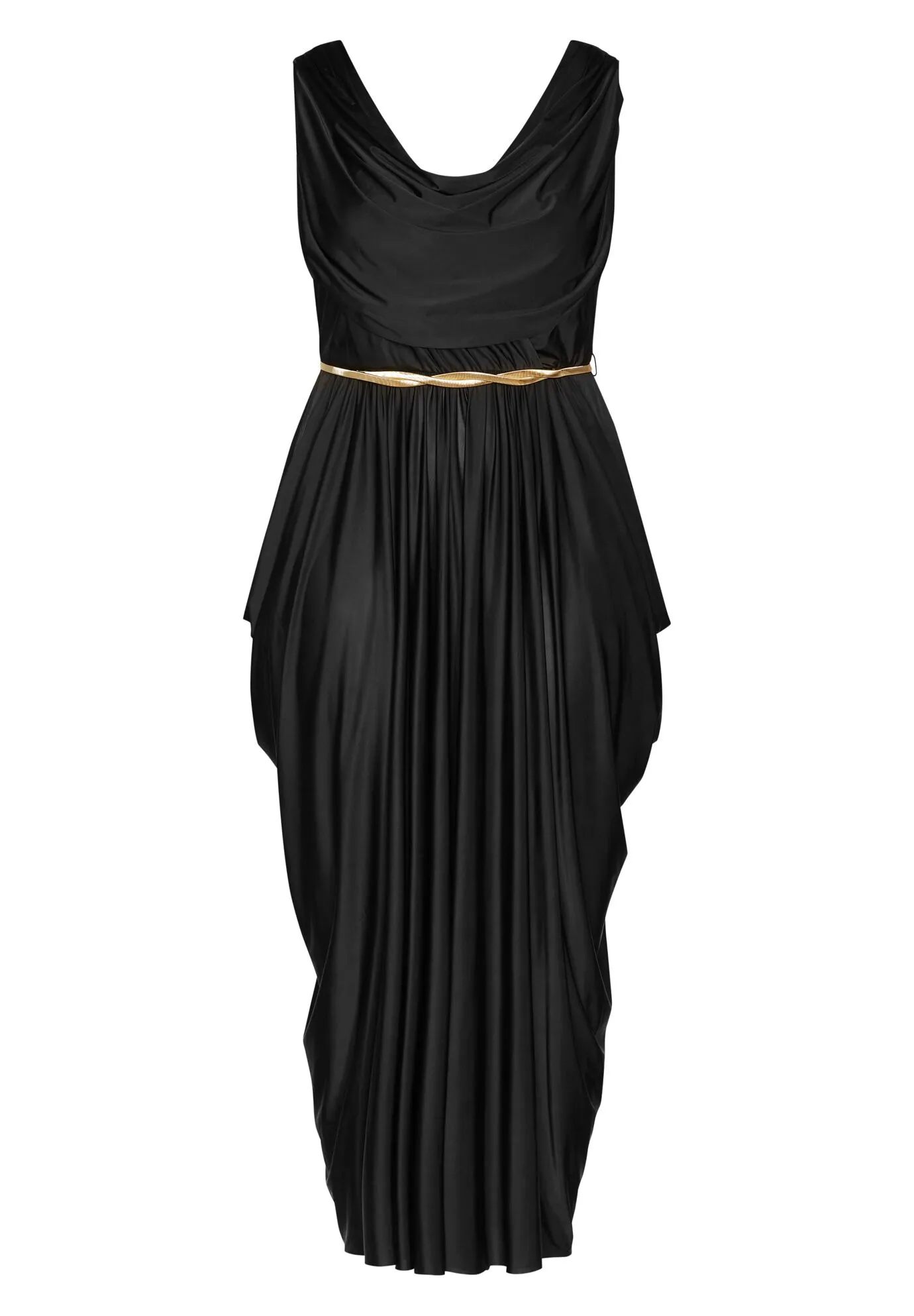 Athena Goddess Maxi Dress - black