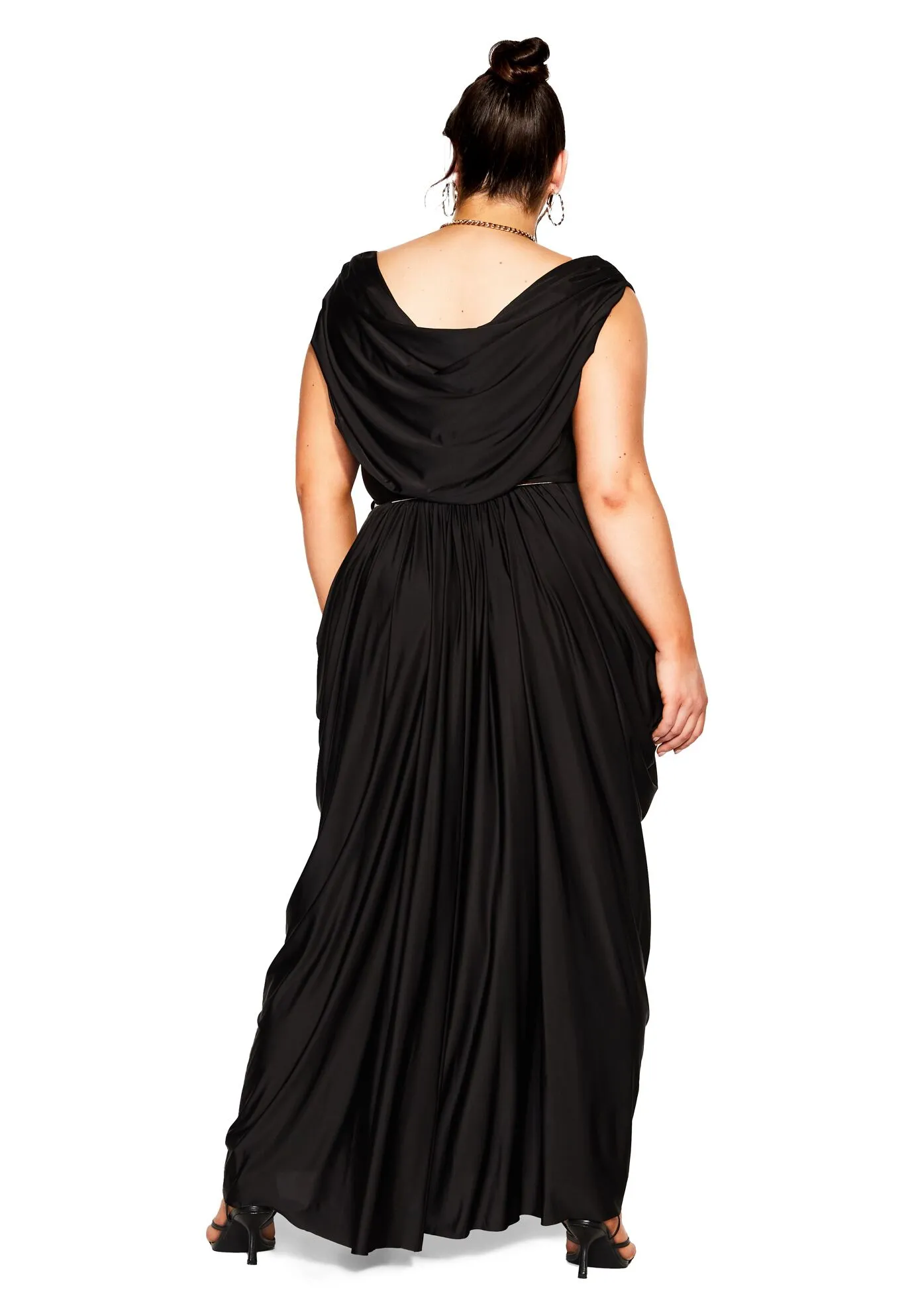 Athena Goddess Maxi Dress - black