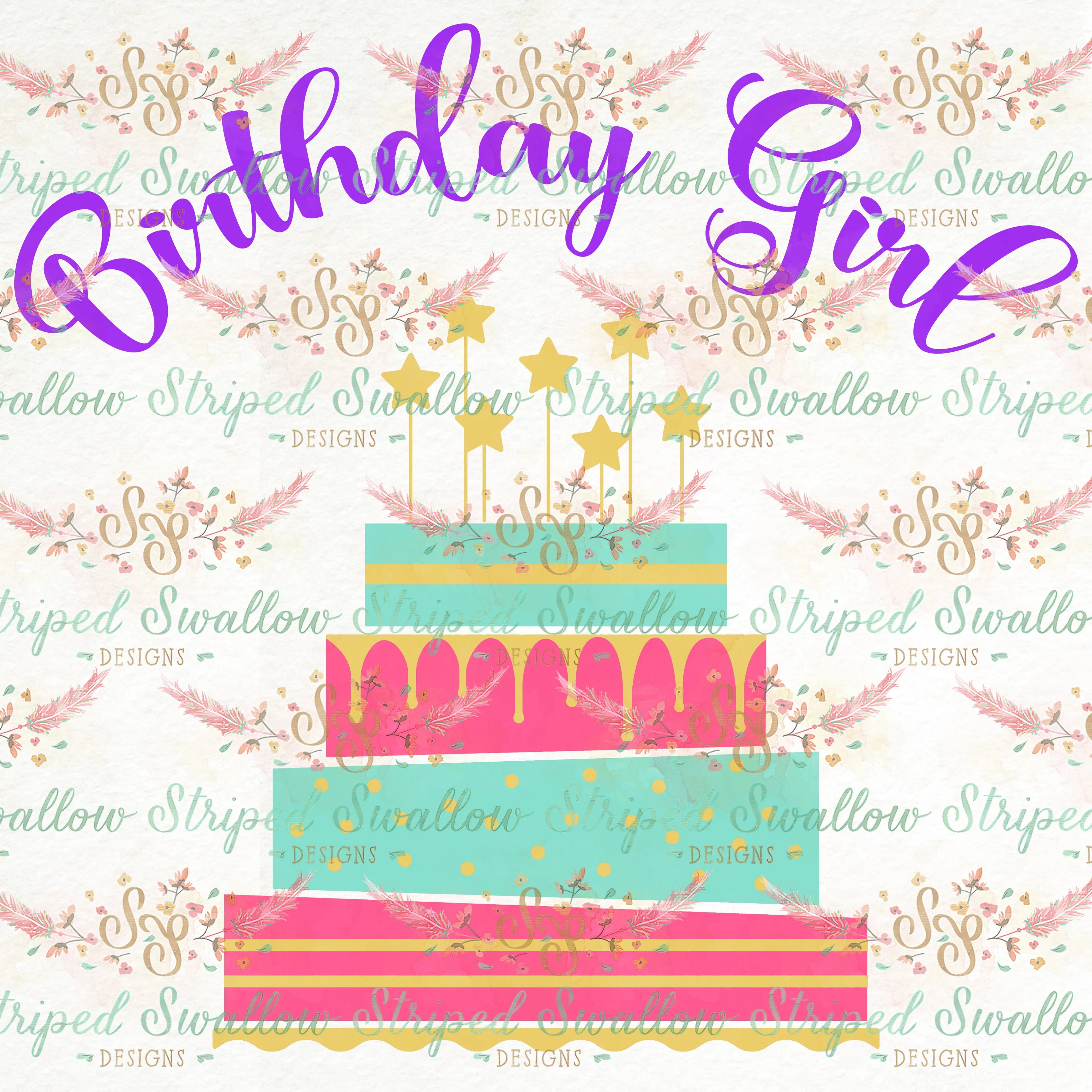 Birthday Girl Layered Digital Cut File