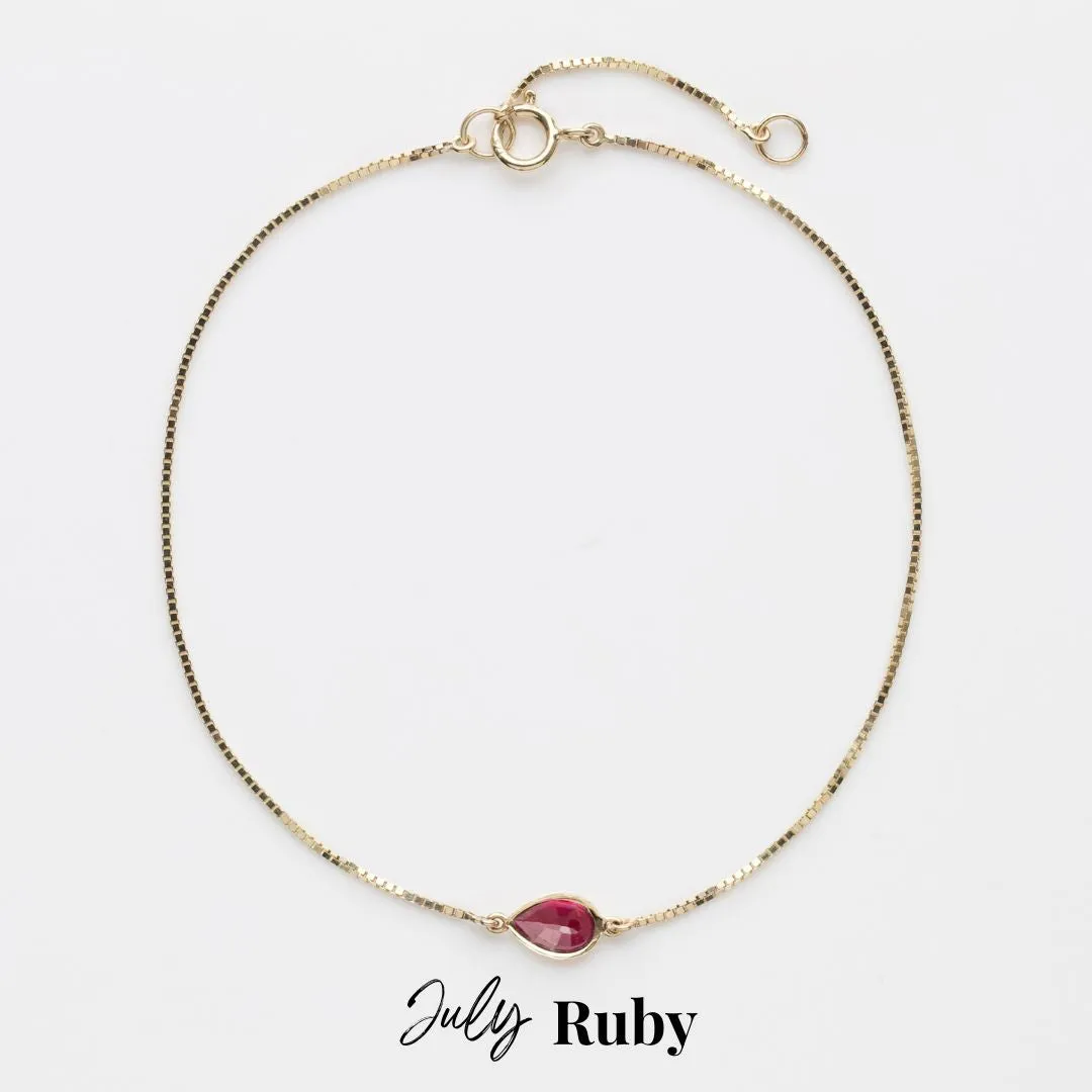 Birthstone Solitaire Bracelet