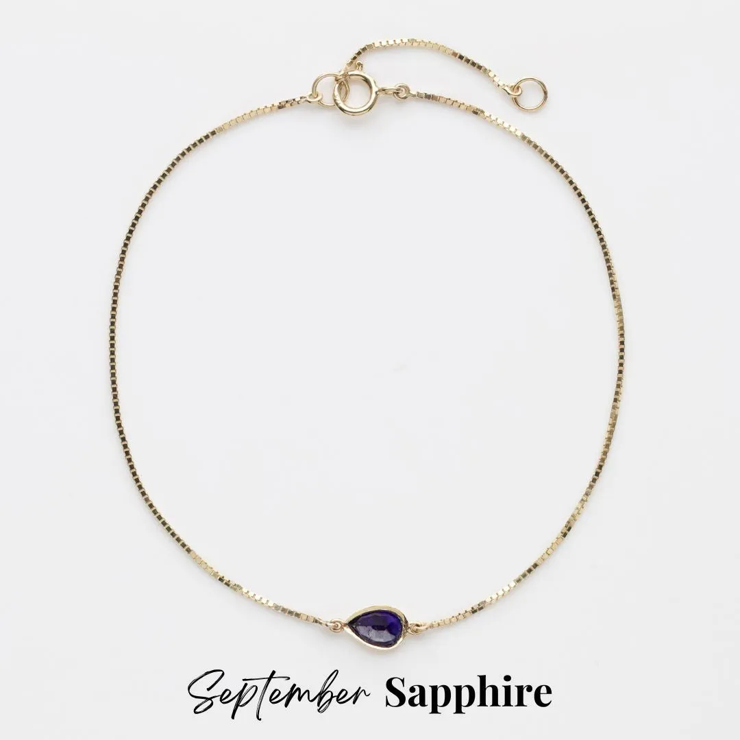 Birthstone Solitaire Bracelet