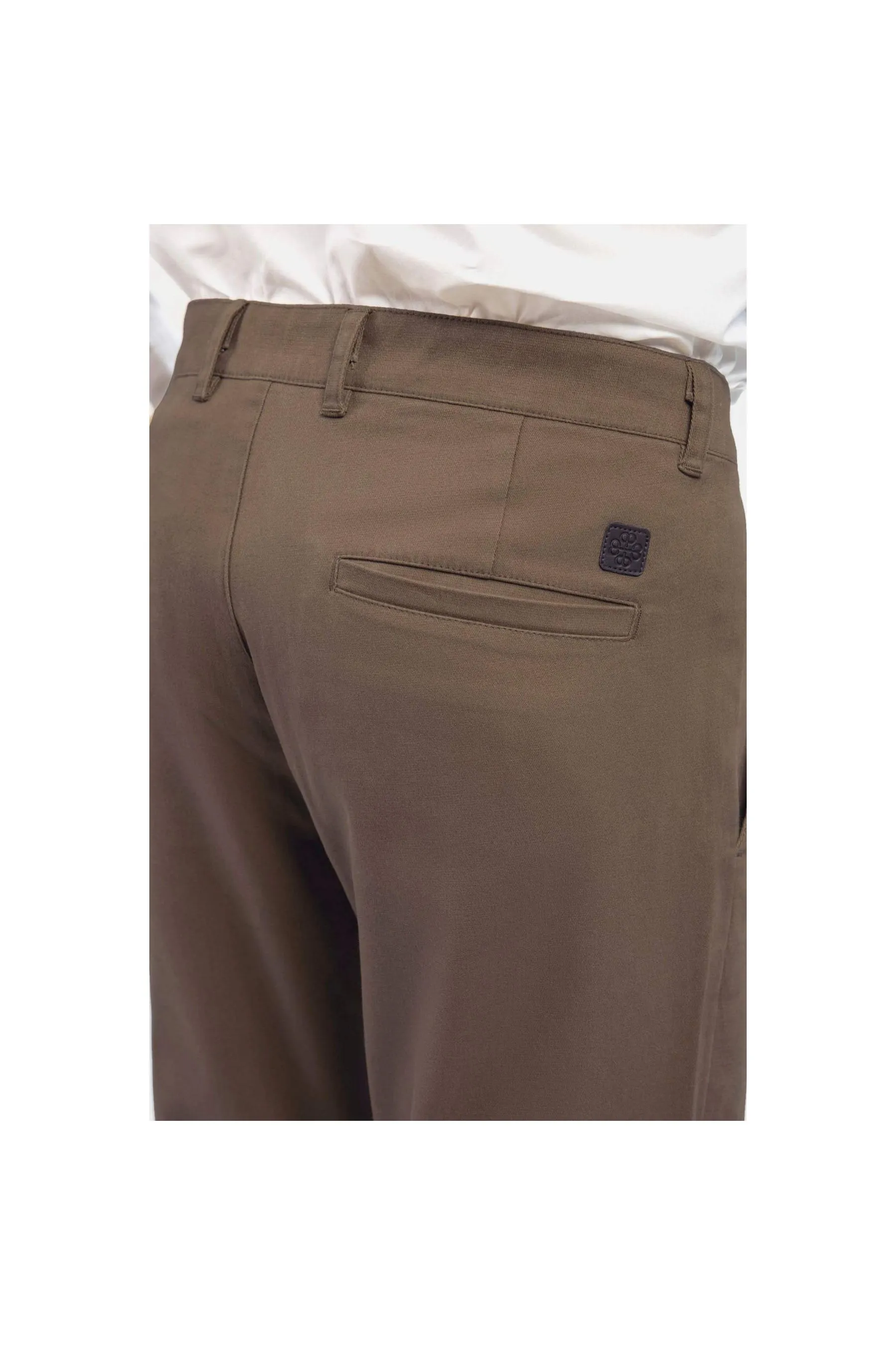 BRUMANO Brown Structured Casual Fit Chinos Brown Men Chinos