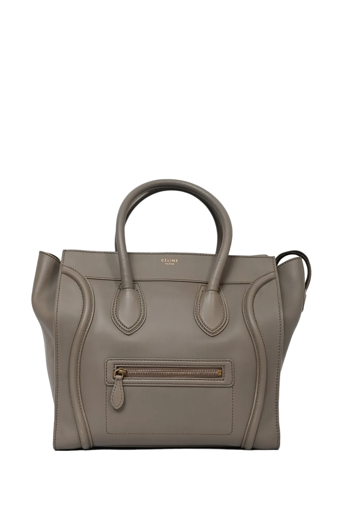 Celine 2011 Grey Smooth Leather Luggage Phantom Tote