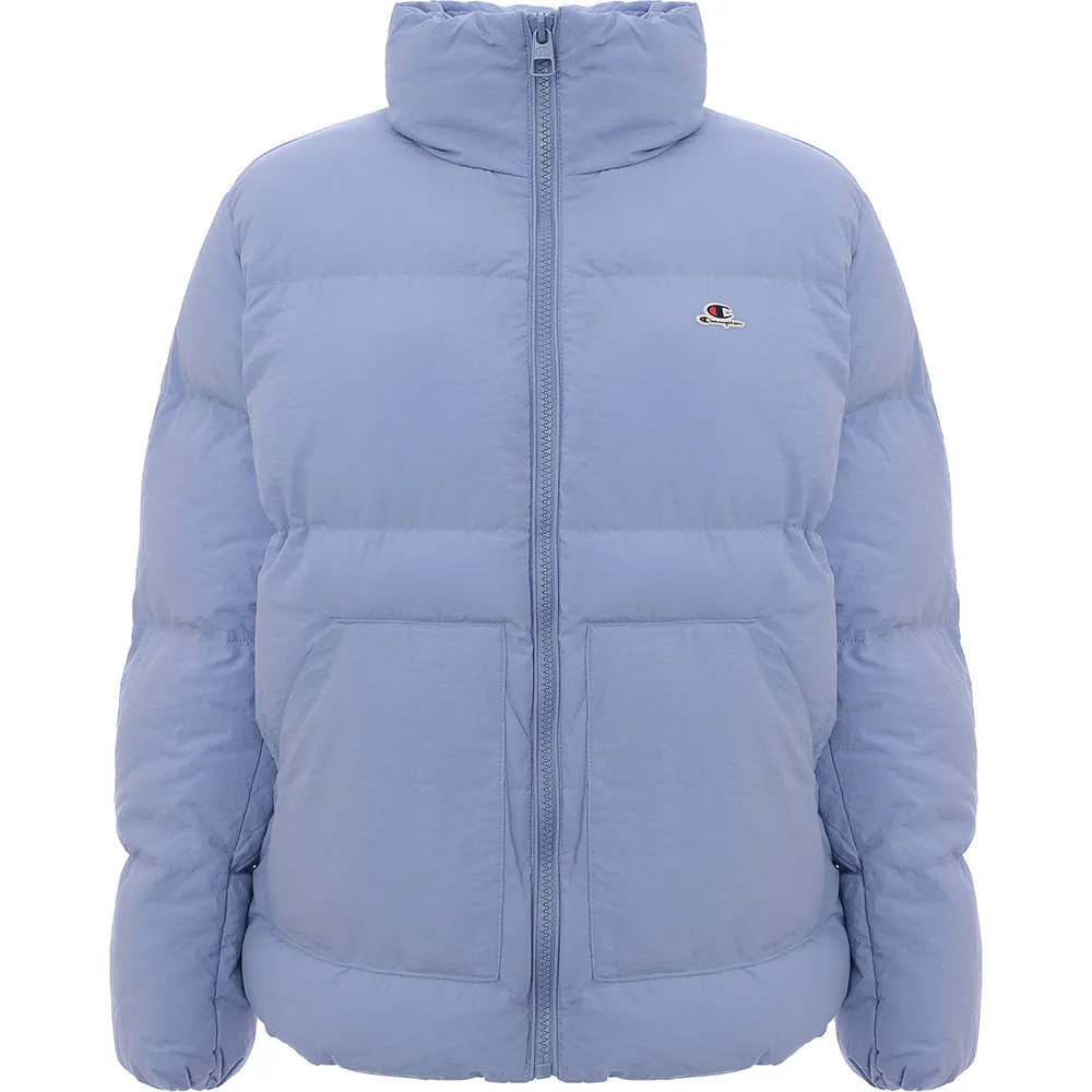 Champion Womens Small Logo Puffer Jacket In Blue