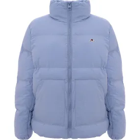 Champion Womens Small Logo Puffer Jacket In Blue