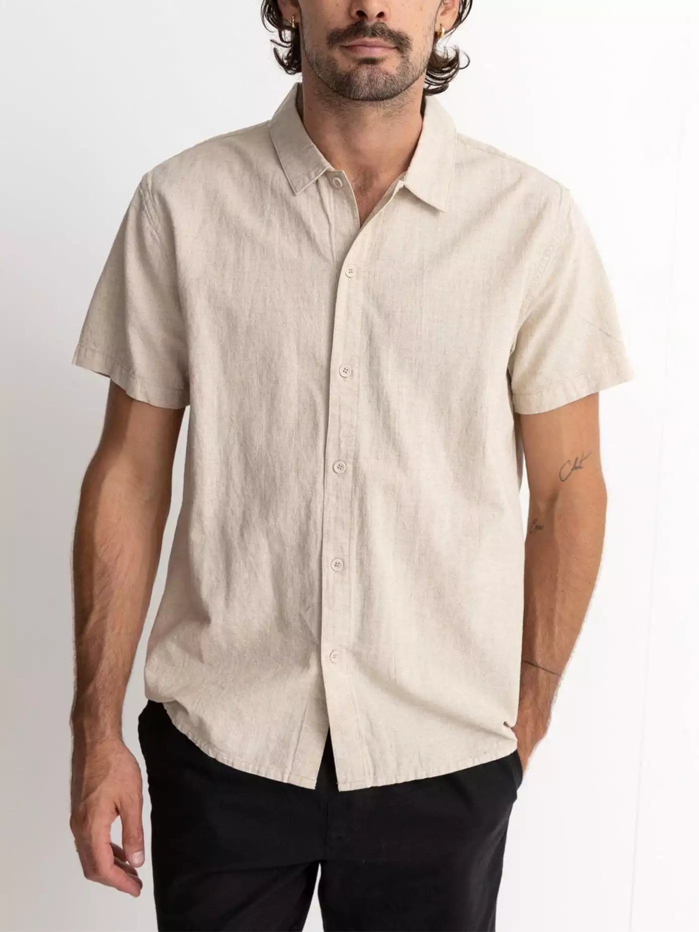 Classic Linen Short Sleeve Buttondown Shirt