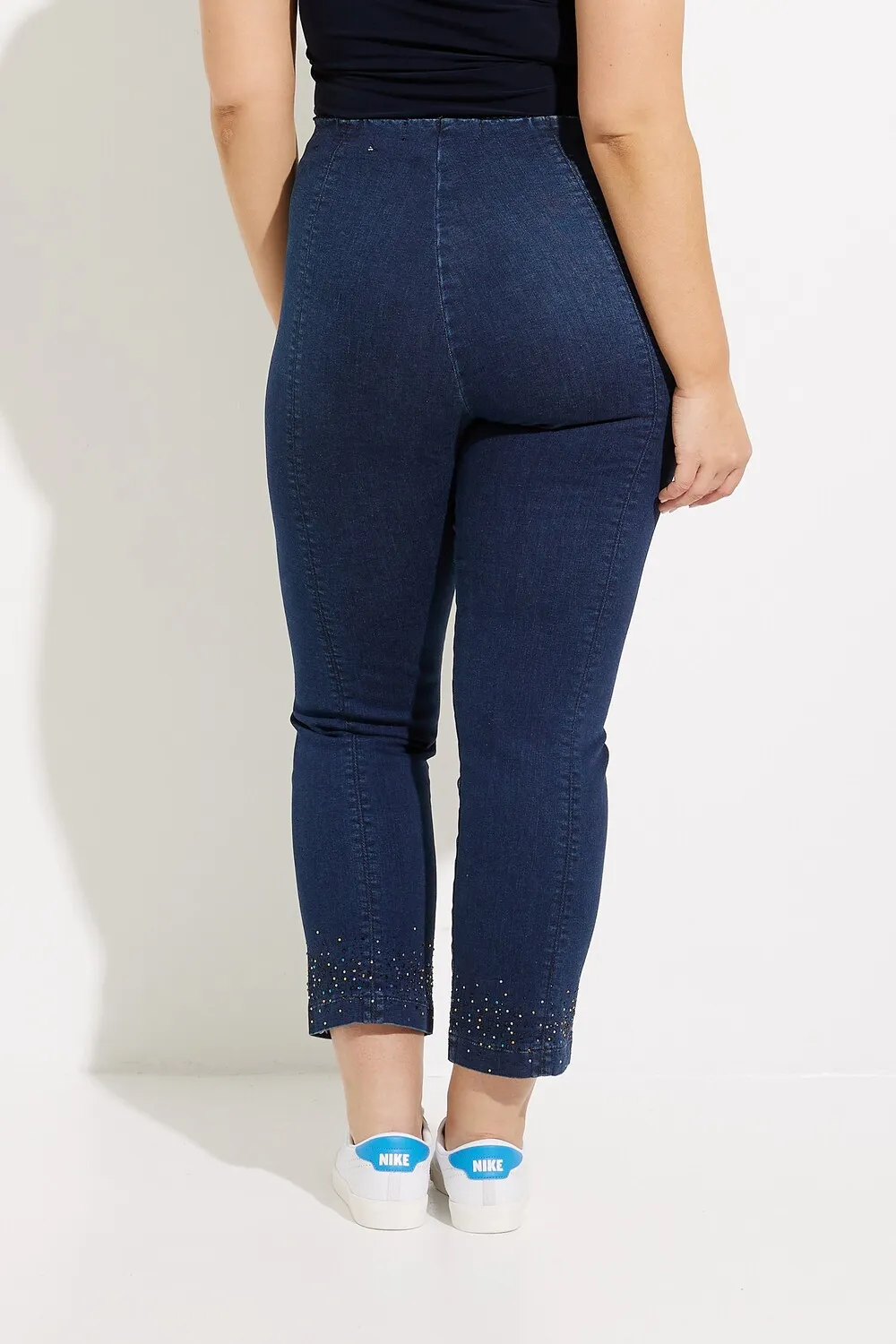 Clean Front Embellished Capris Style 232940