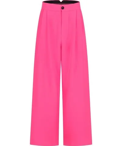 Clothes by Locker Room Women's Pink / Purple Pink Mid-Rise Wide-Leg Pants