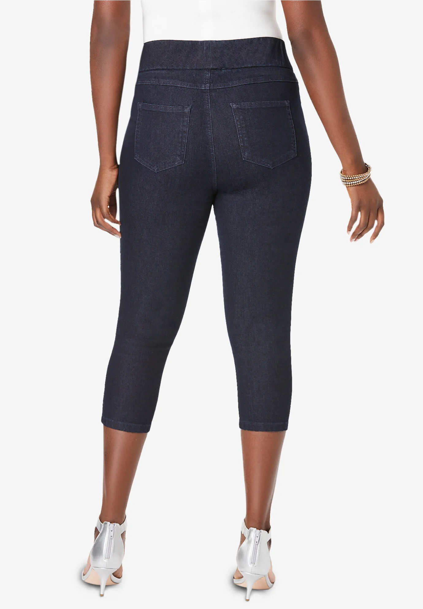 Comfort Waist Stretch Denim Capris