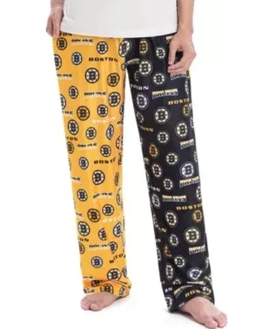 Concepts Sport Men's NHL Black/Gold AOP Knit Split Pants