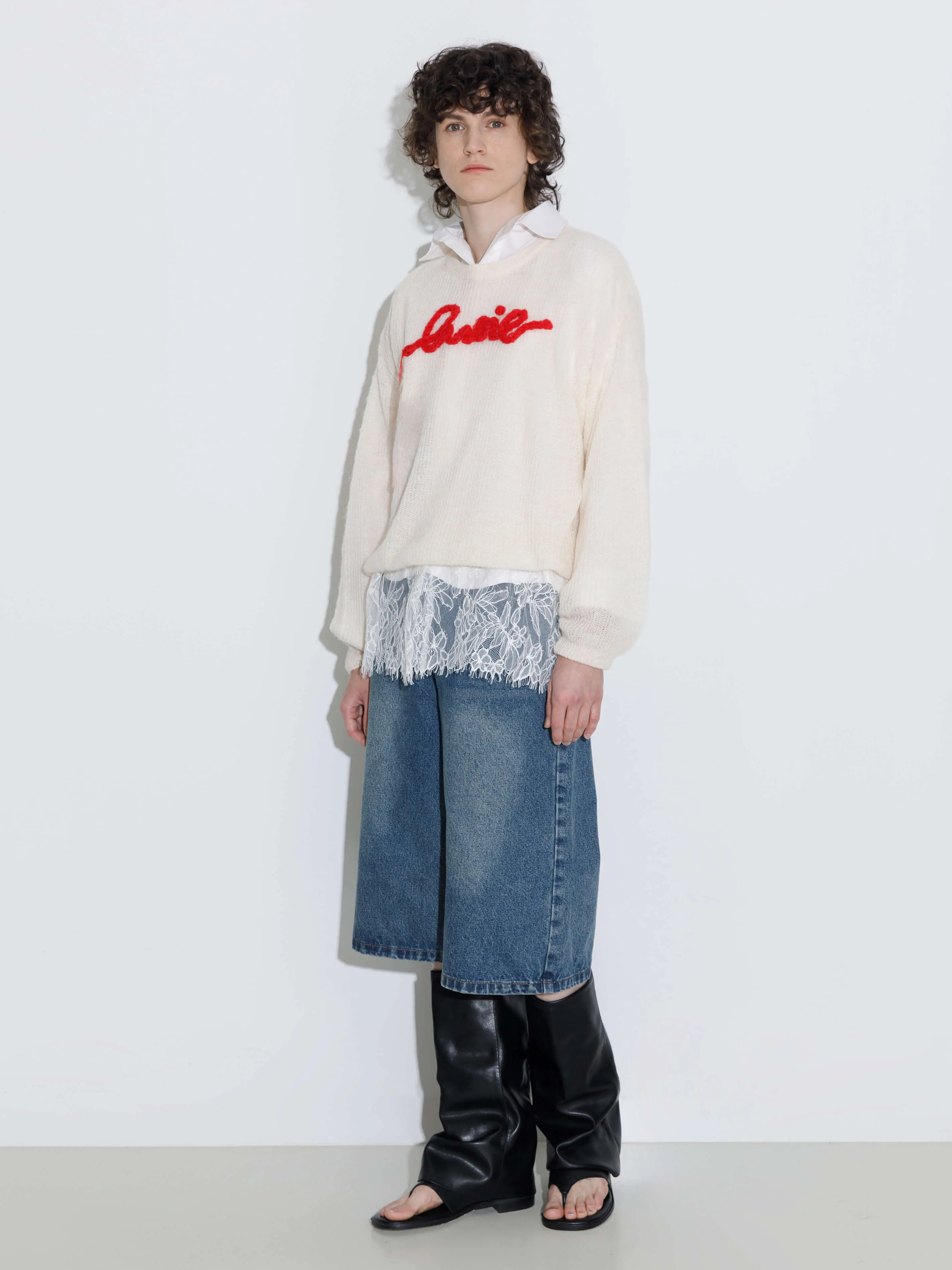 CUBIC Embroidered Crewneck Sweater