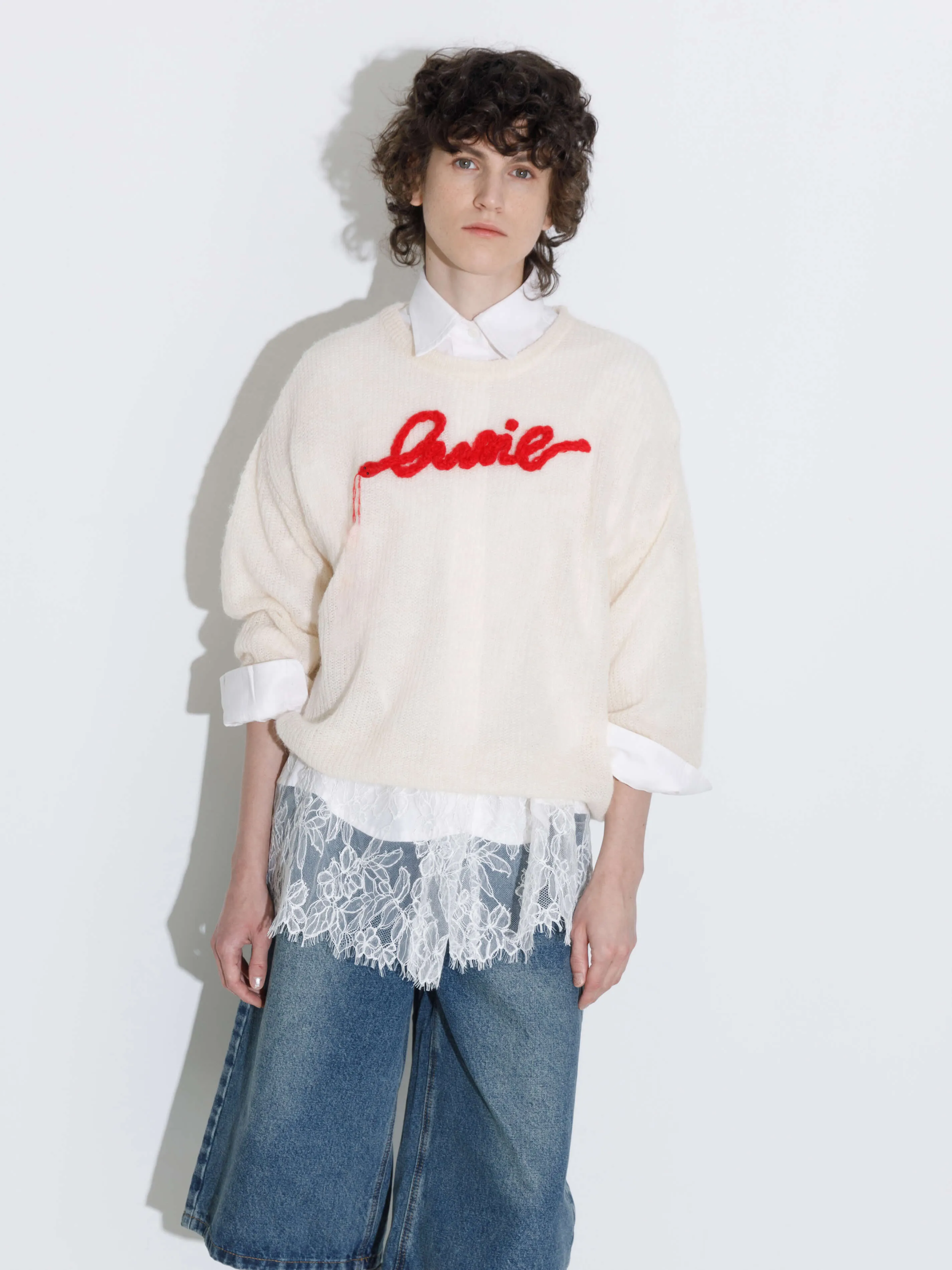 CUBIC Embroidered Crewneck Sweater