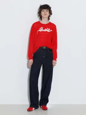 CUBIC Embroidered Crewneck Sweater