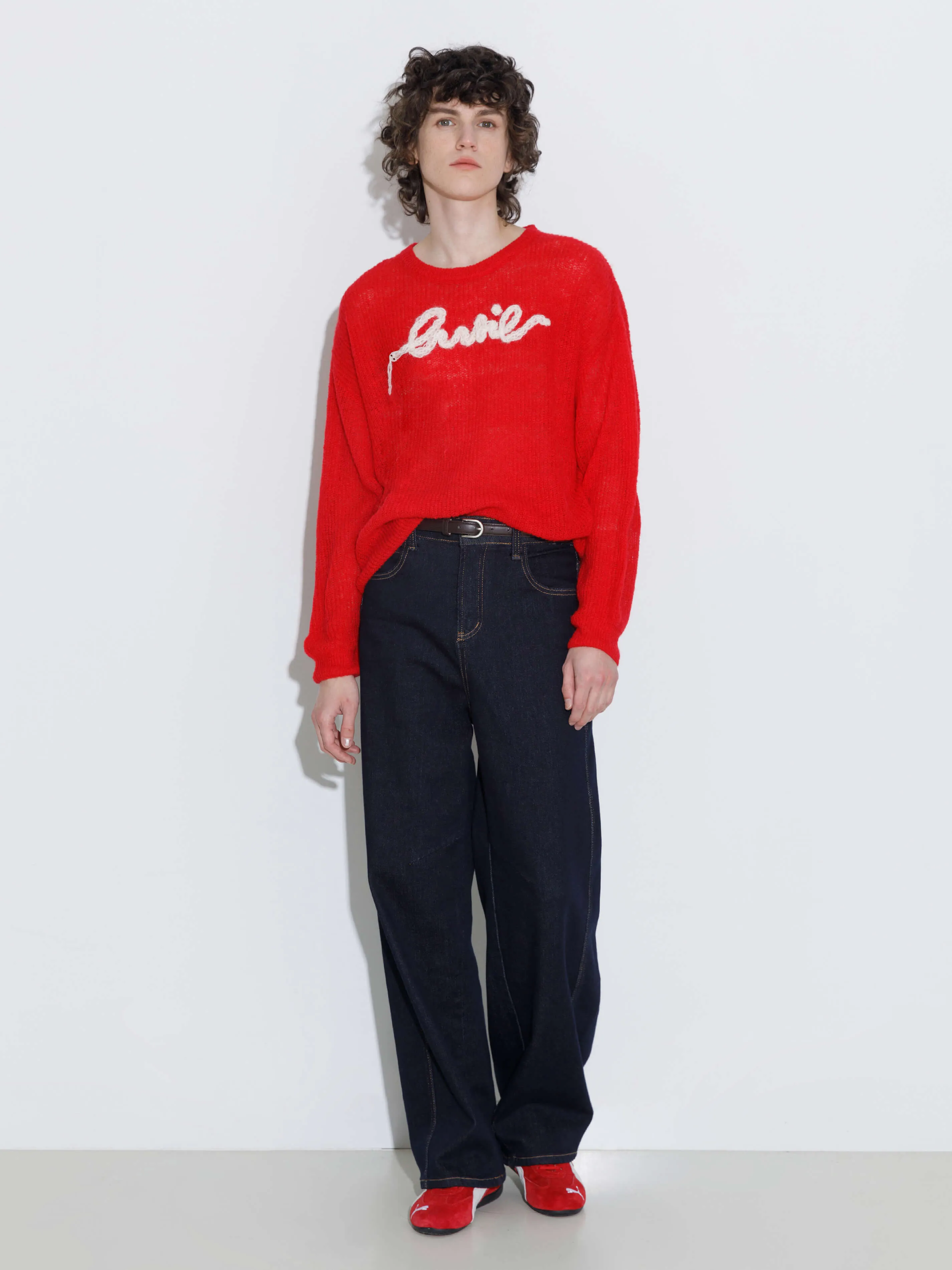 CUBIC Embroidered Crewneck Sweater