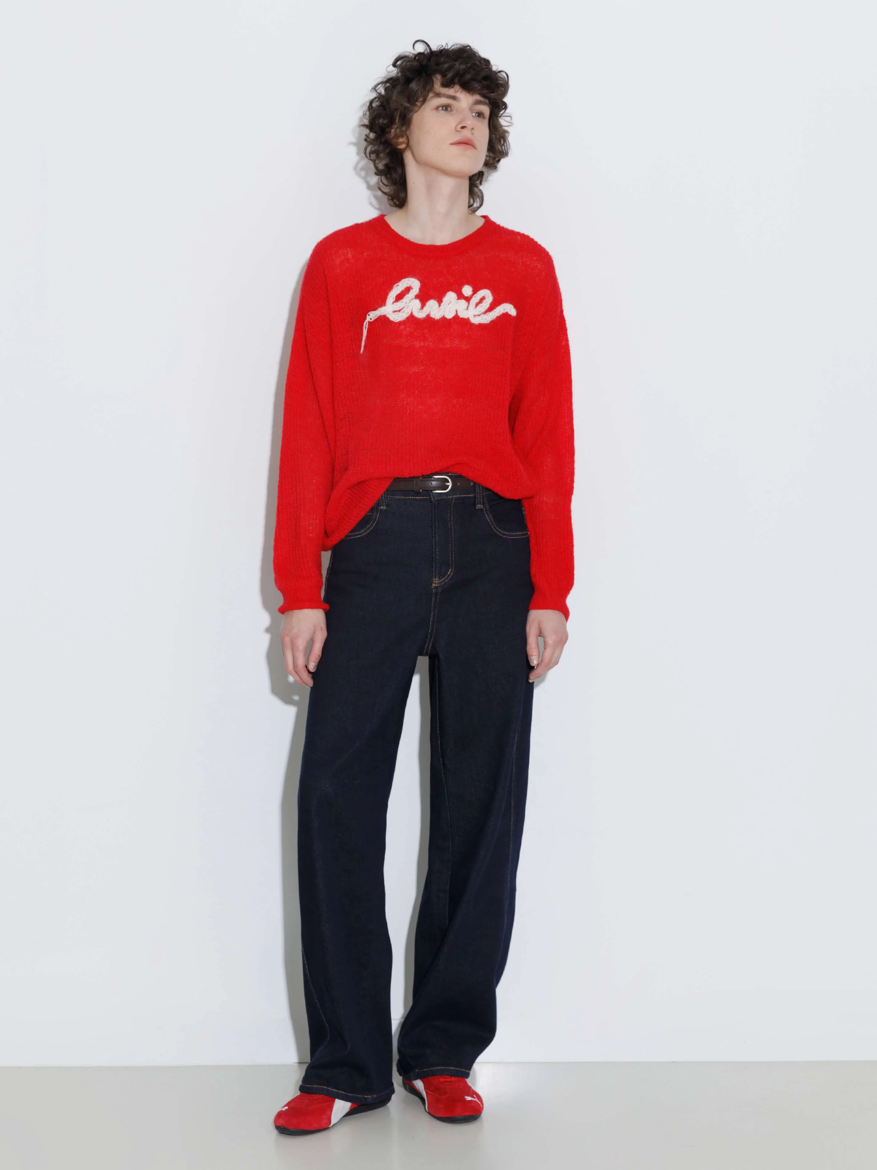 CUBIC Embroidered Crewneck Sweater