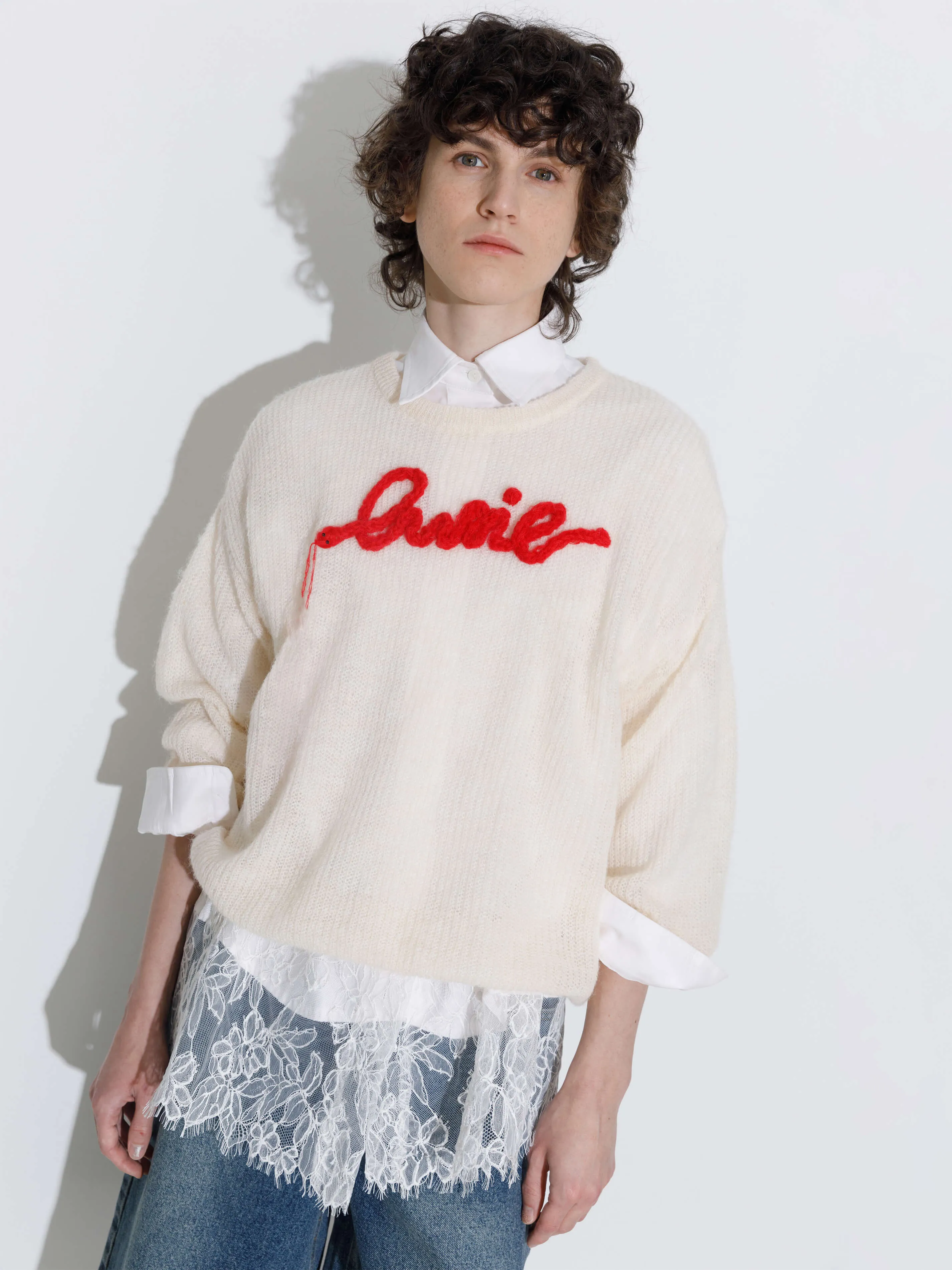 CUBIC Embroidered Crewneck Sweater