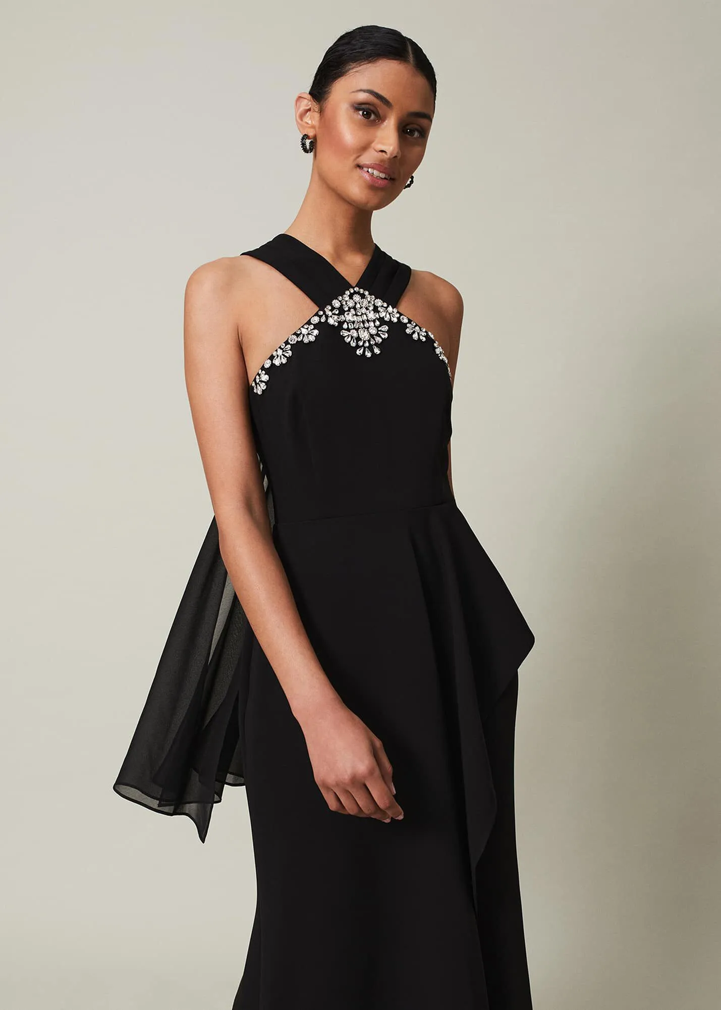 Danica Black Embellished Maxi Dress