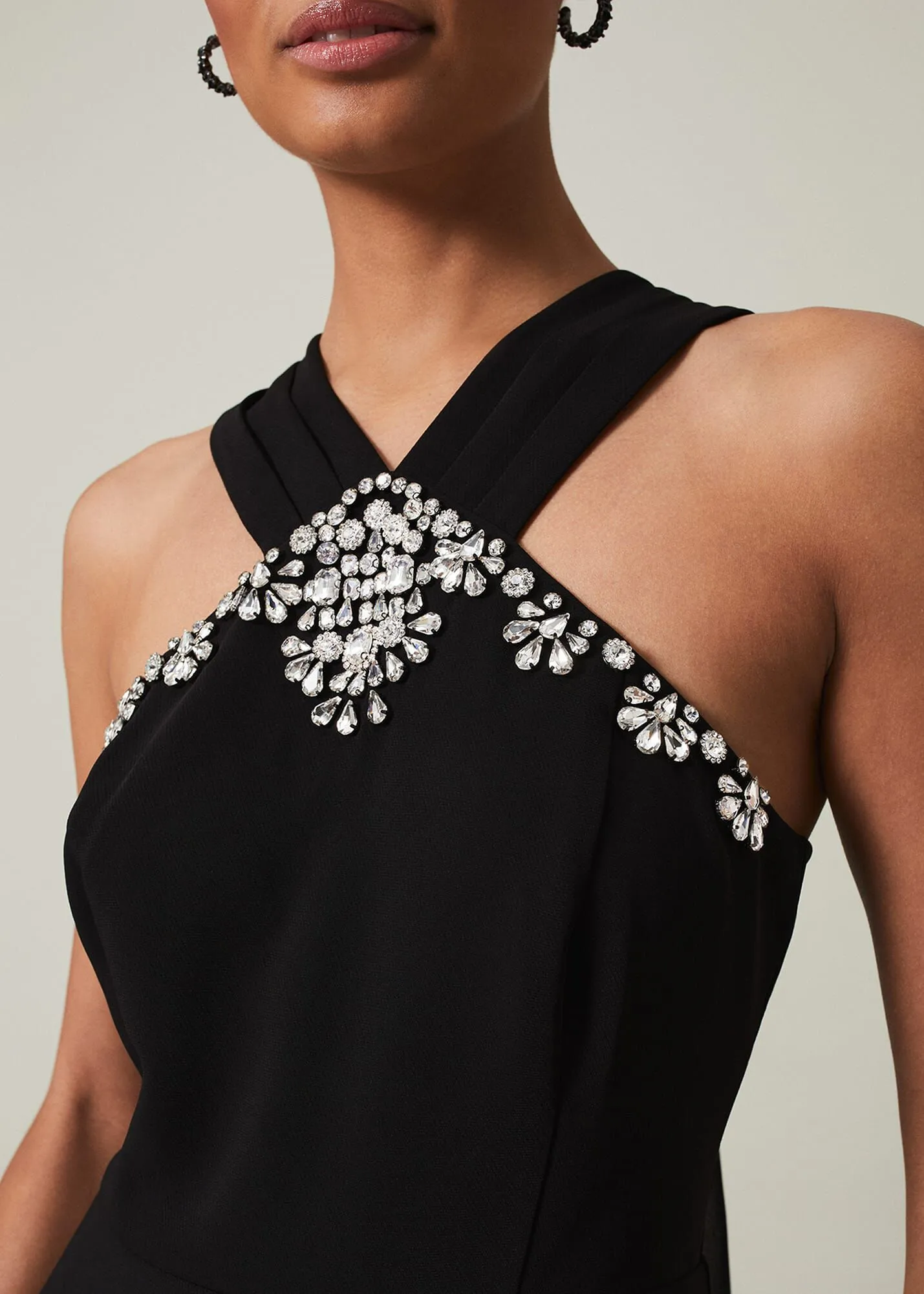 Danica Black Embellished Maxi Dress