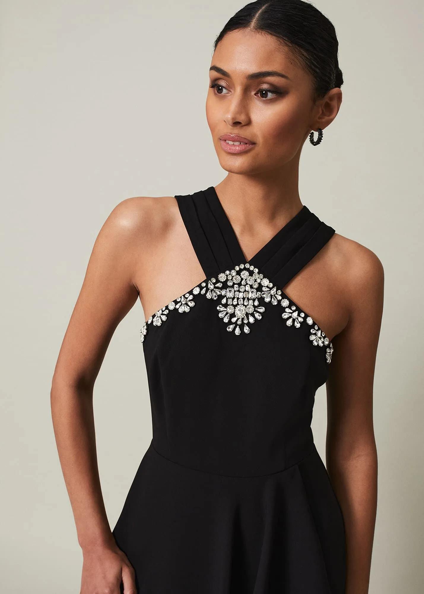 Danica Black Embellished Maxi Dress