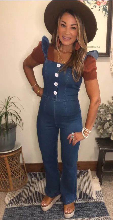 Denim overalls/ jumper