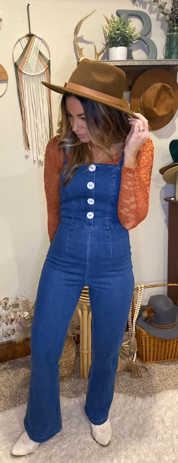 Denim overalls/ jumper