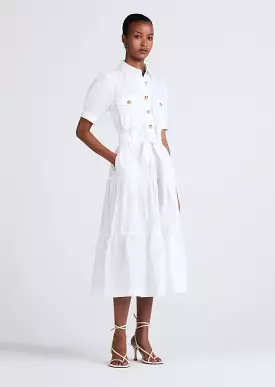 Derek Lam 10 Crosby Buffy Utility Dress White