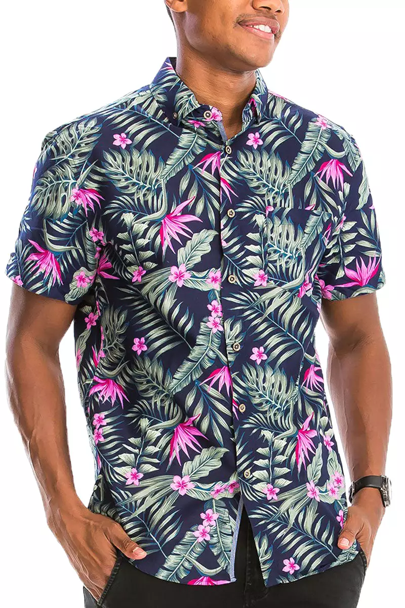 Digital Print Hawaiian Short Sleeve Shirt