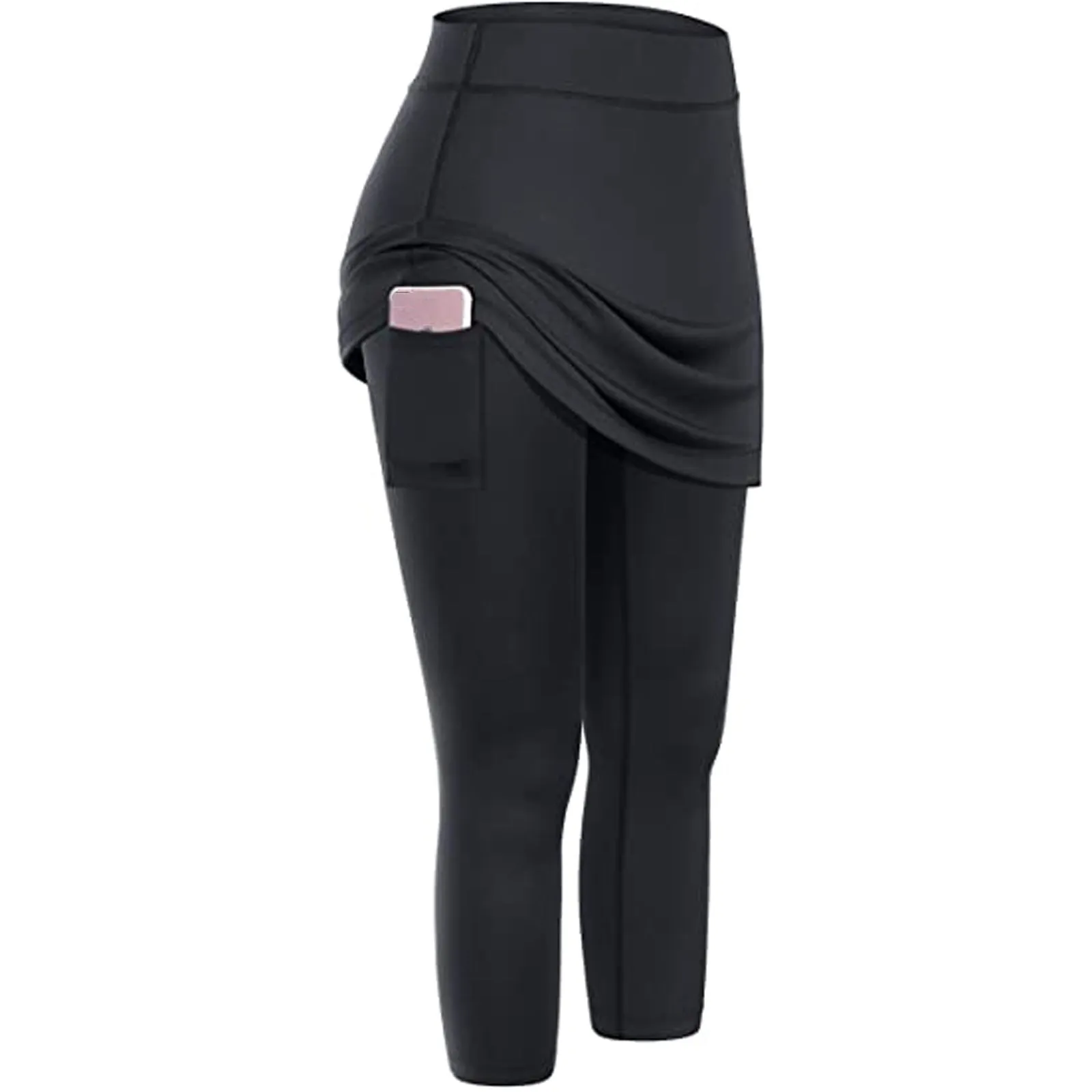 Elastic Sports Yoga Capris Skirts Legging