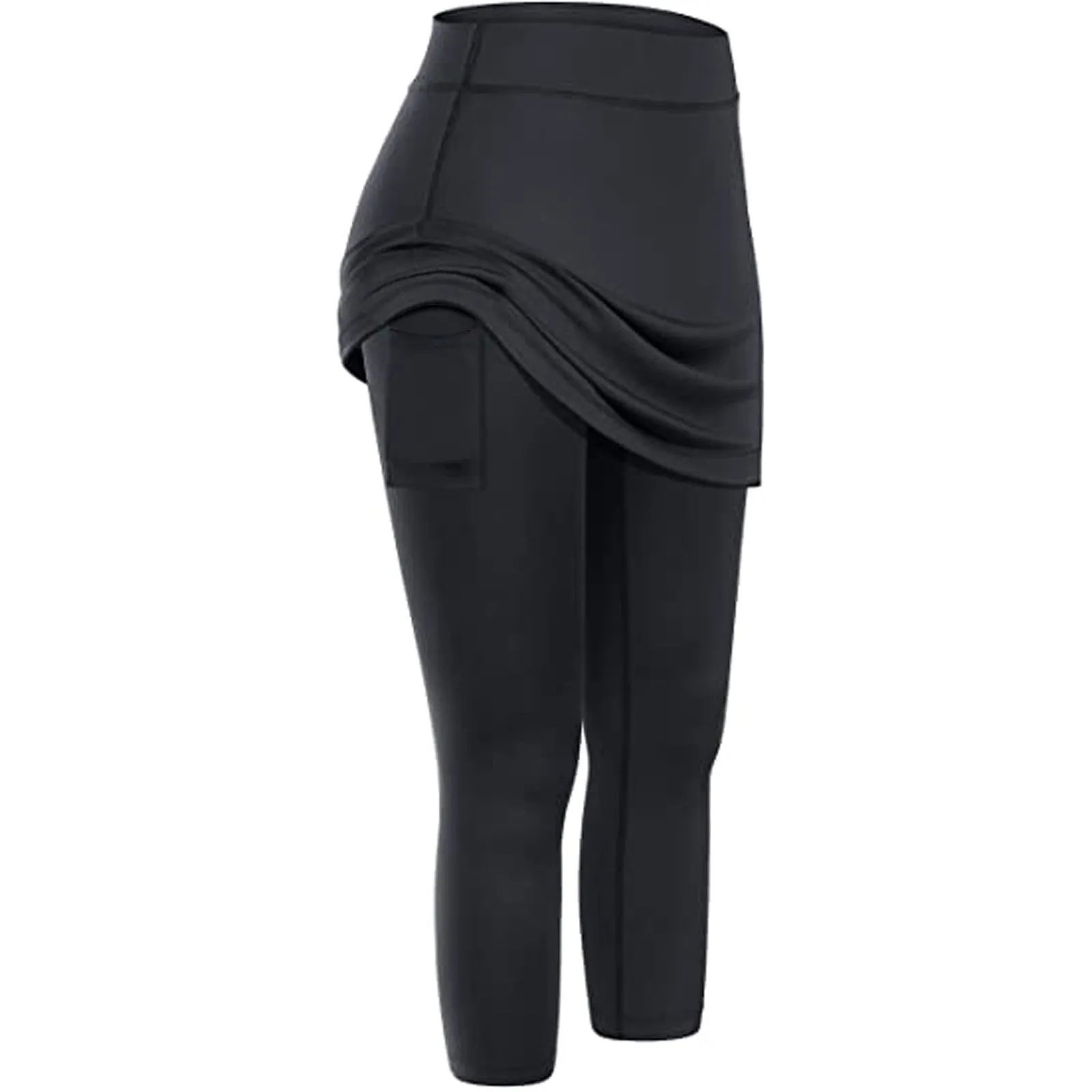 Elastic Sports Yoga Capris Skirts Legging