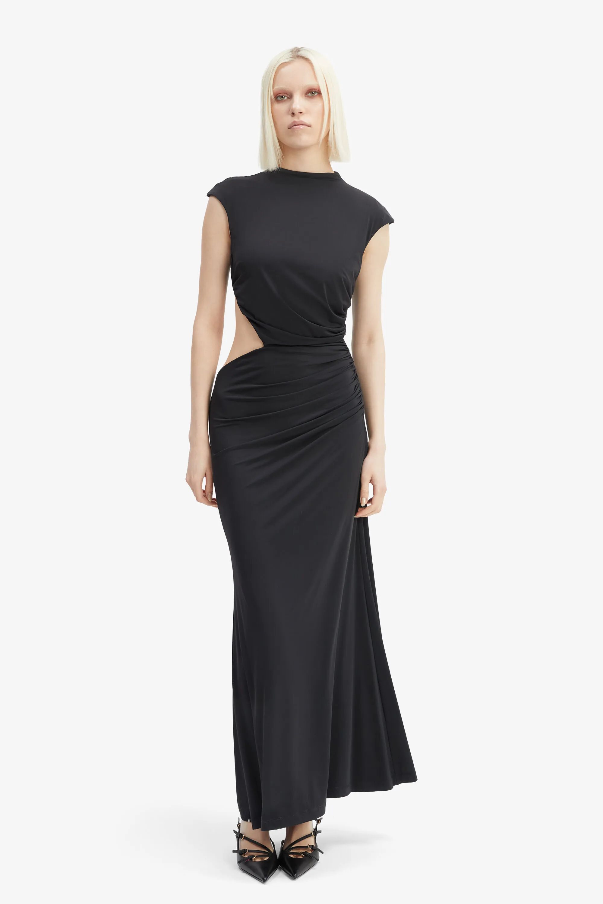 emery cut out maxi dress in black