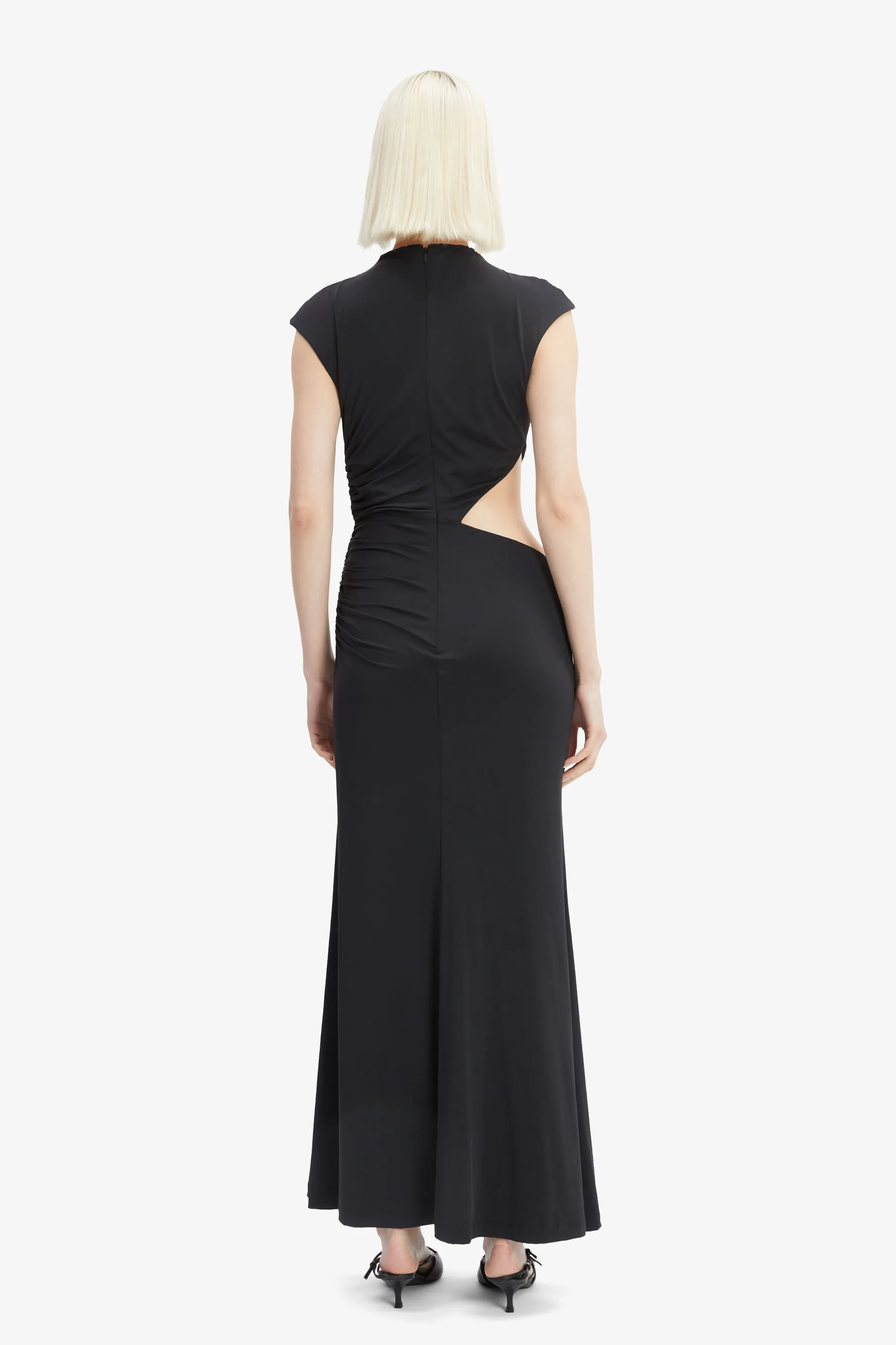 emery cut out maxi dress in black