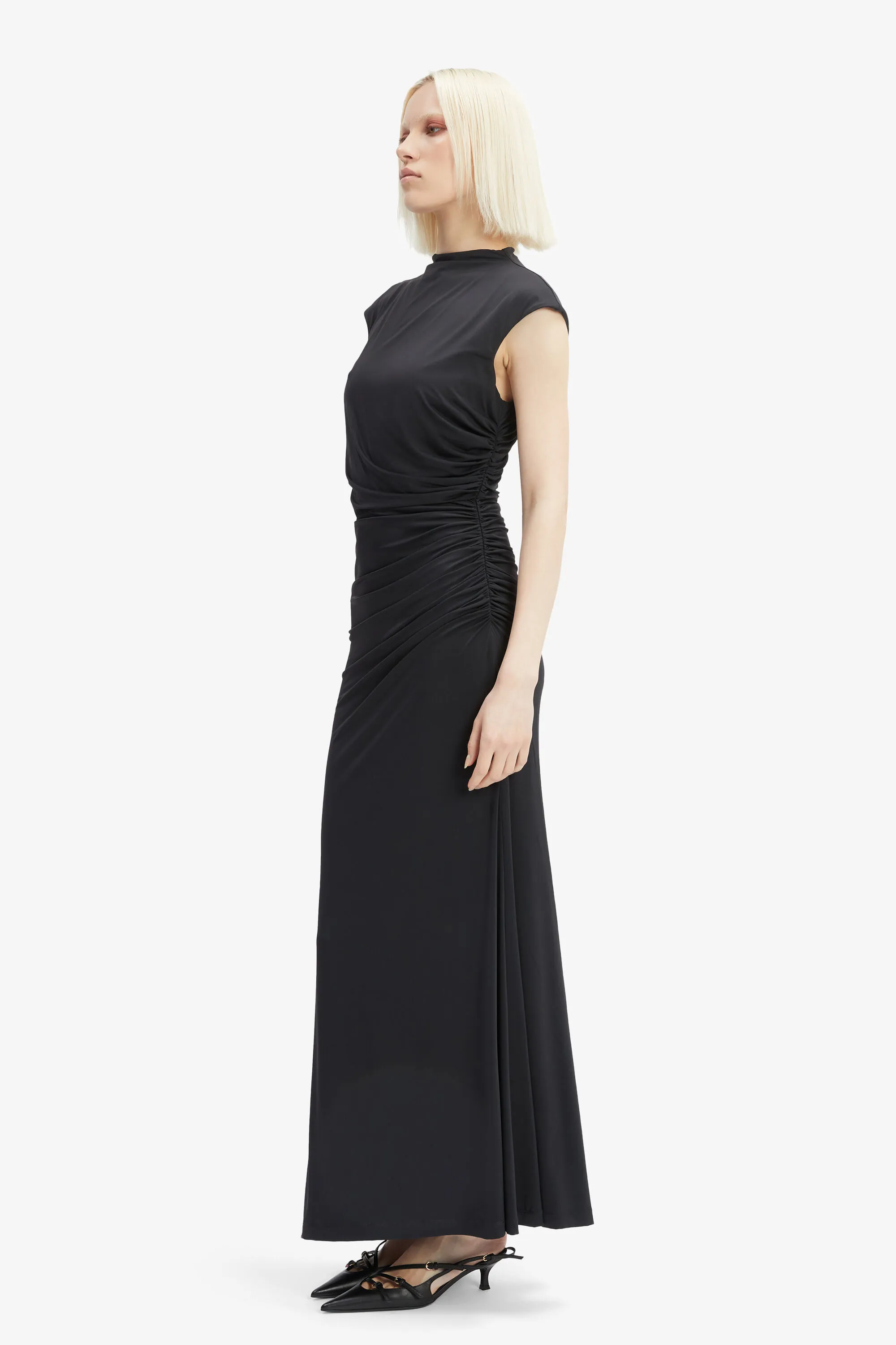 emery cut out maxi dress in black