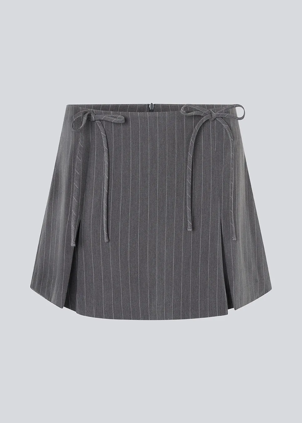 EmiliaMD bow skirt - Grey Pinstripe