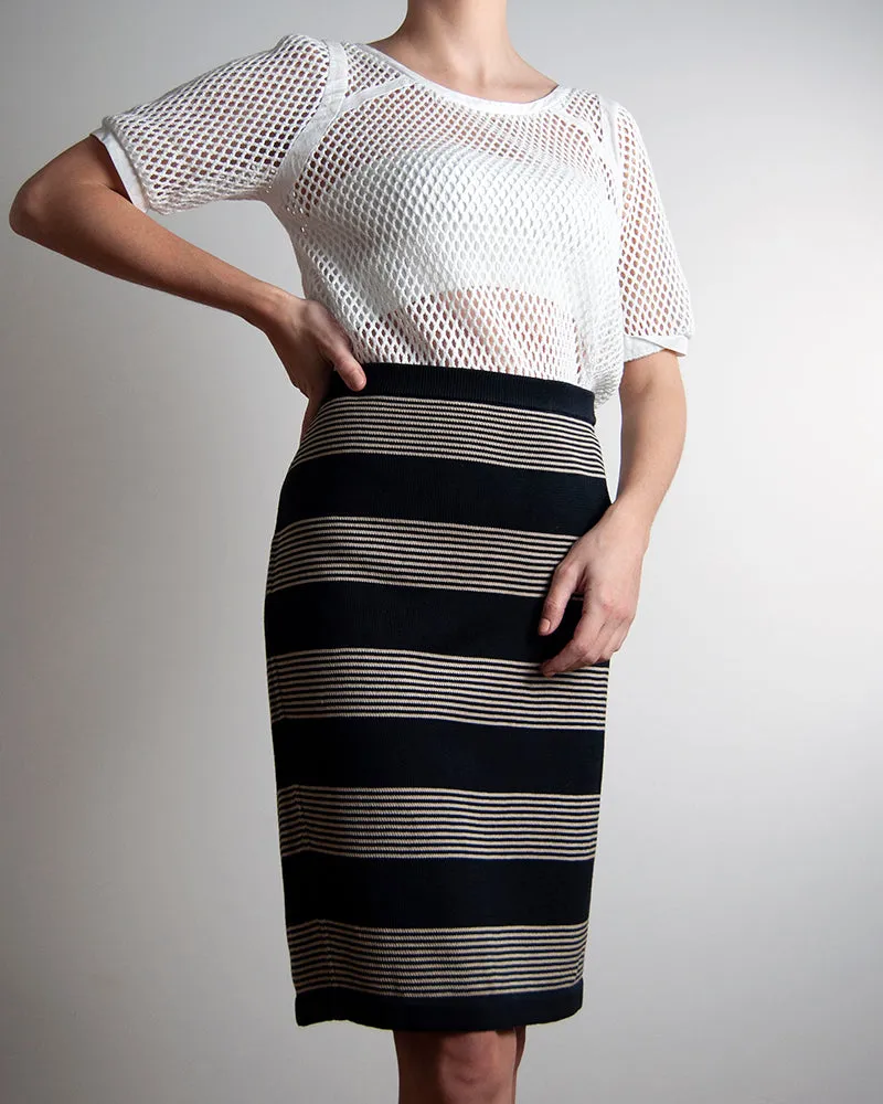 Escada striped knit skirt