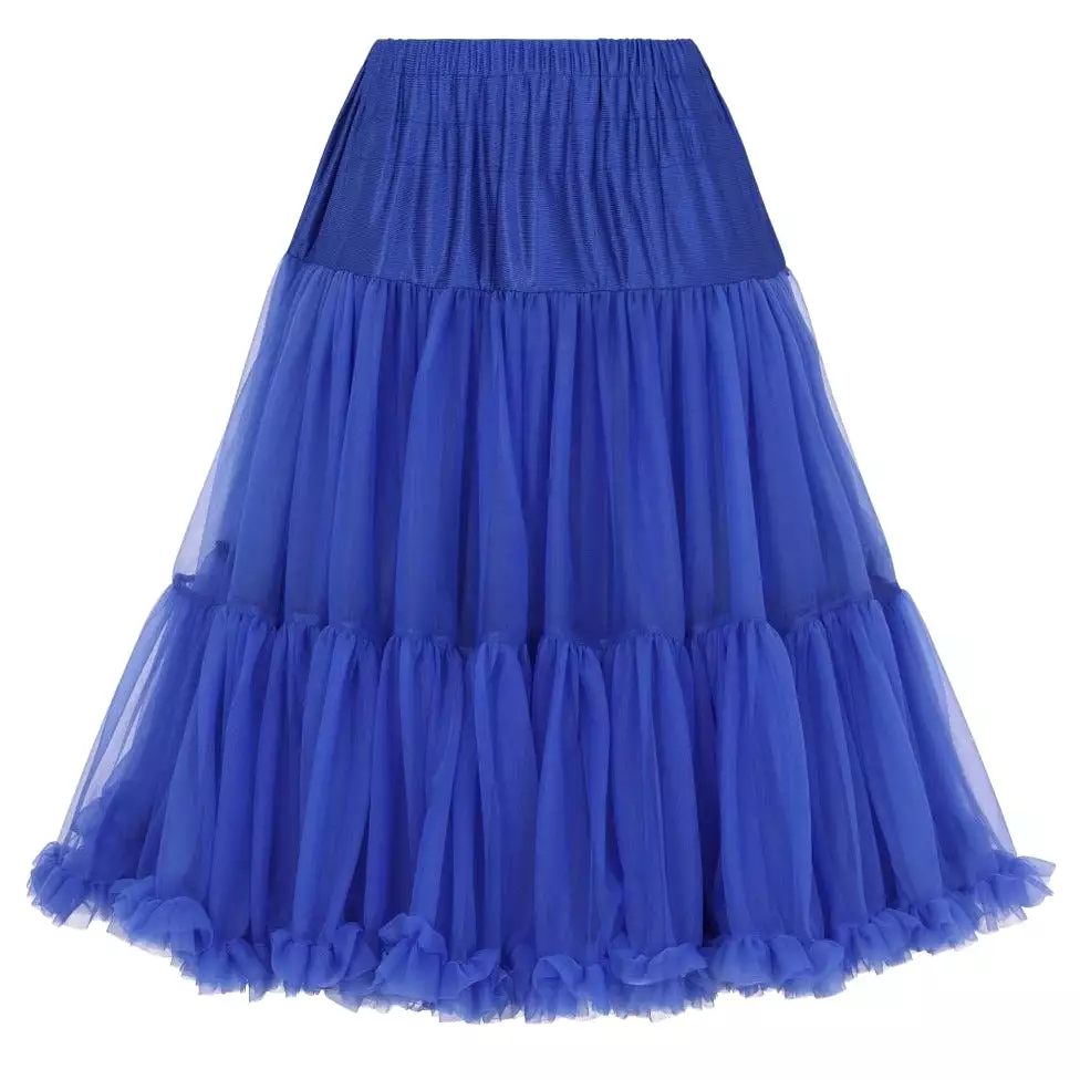 EXTRA VOLUME Royal Blue Net Vintage Rockabilly 50s Petticoat Skirt