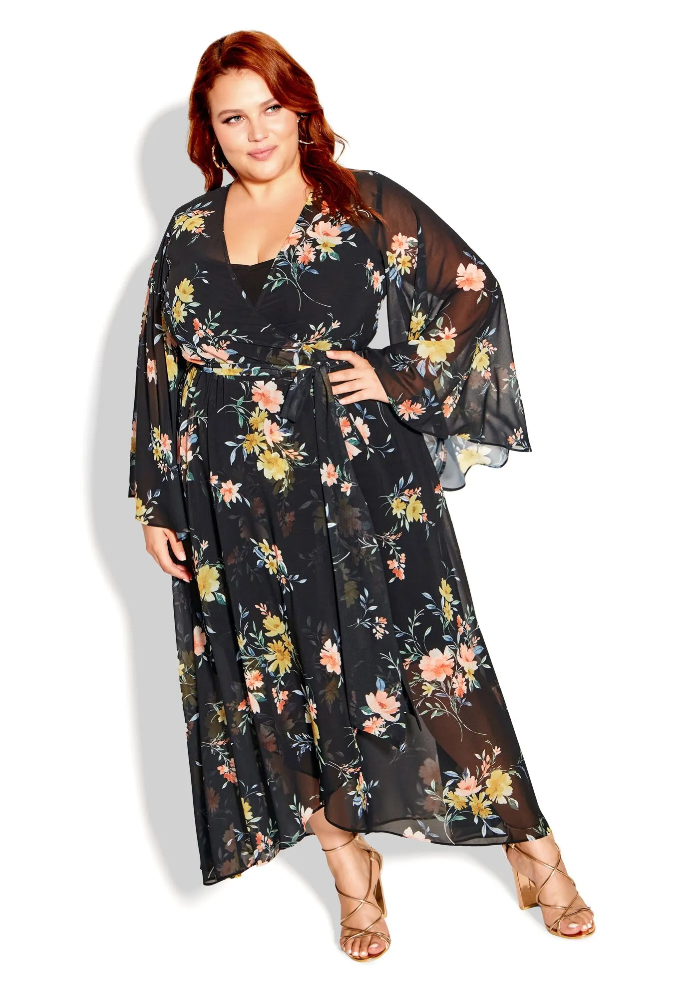 Fleetwood Print Maxi Dress - black