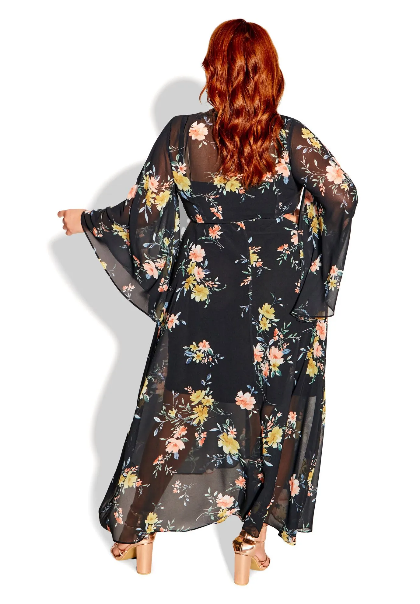 Fleetwood Print Maxi Dress - black