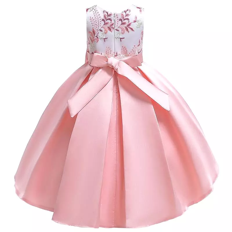 Floral Bow Dress For Girls- Sleeveless