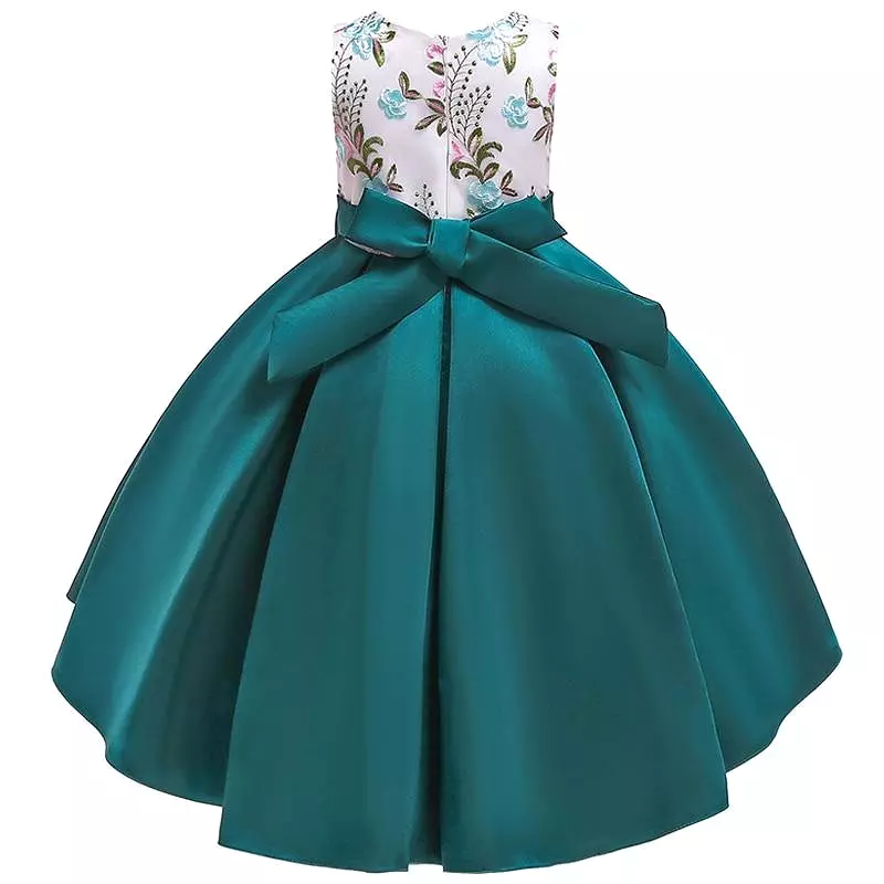 Floral Bow Dress For Girls- Sleeveless