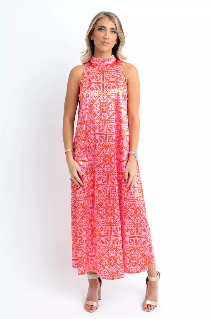 Floral Halter Maxi Dress