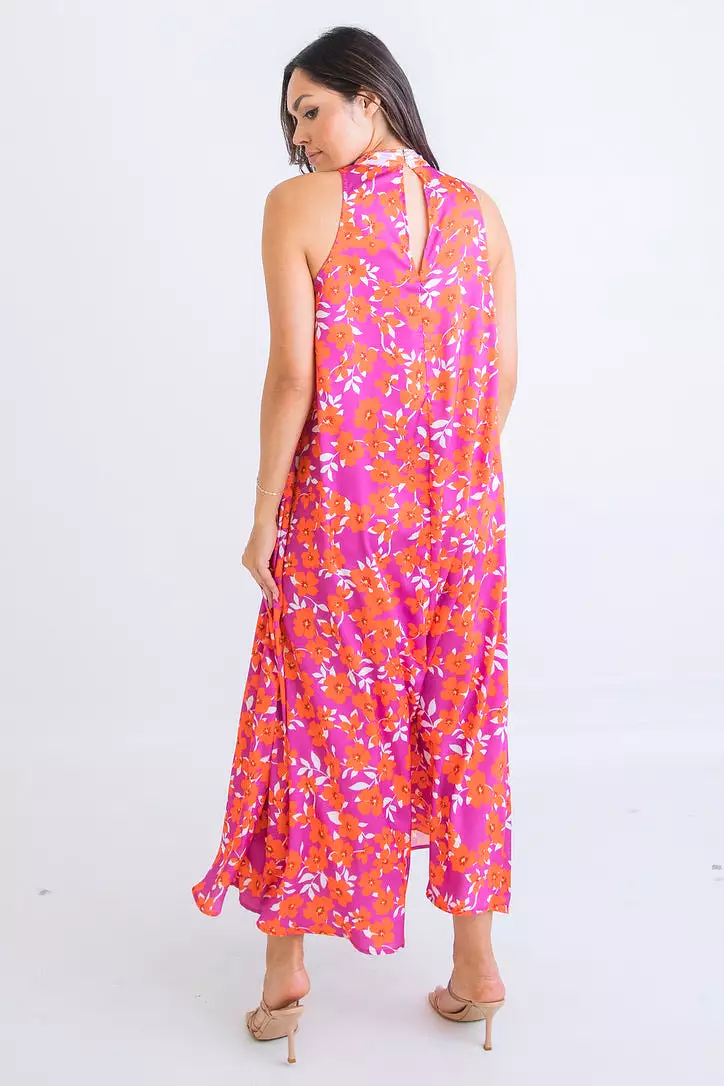 Floral Halter Maxi Dress