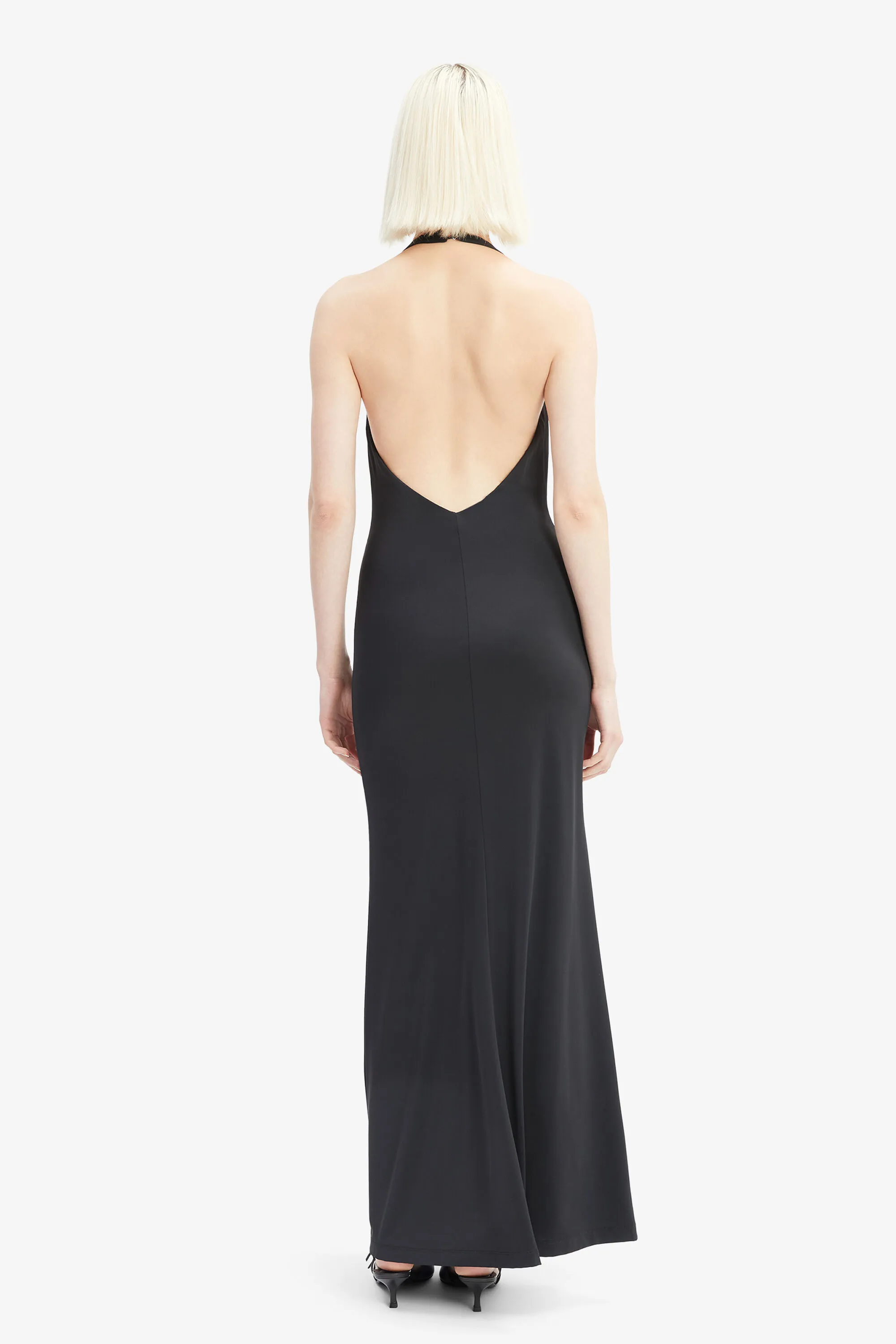 francine halter maxi dress in black