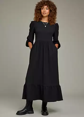 Freemans Black Tiered Maxi Dress