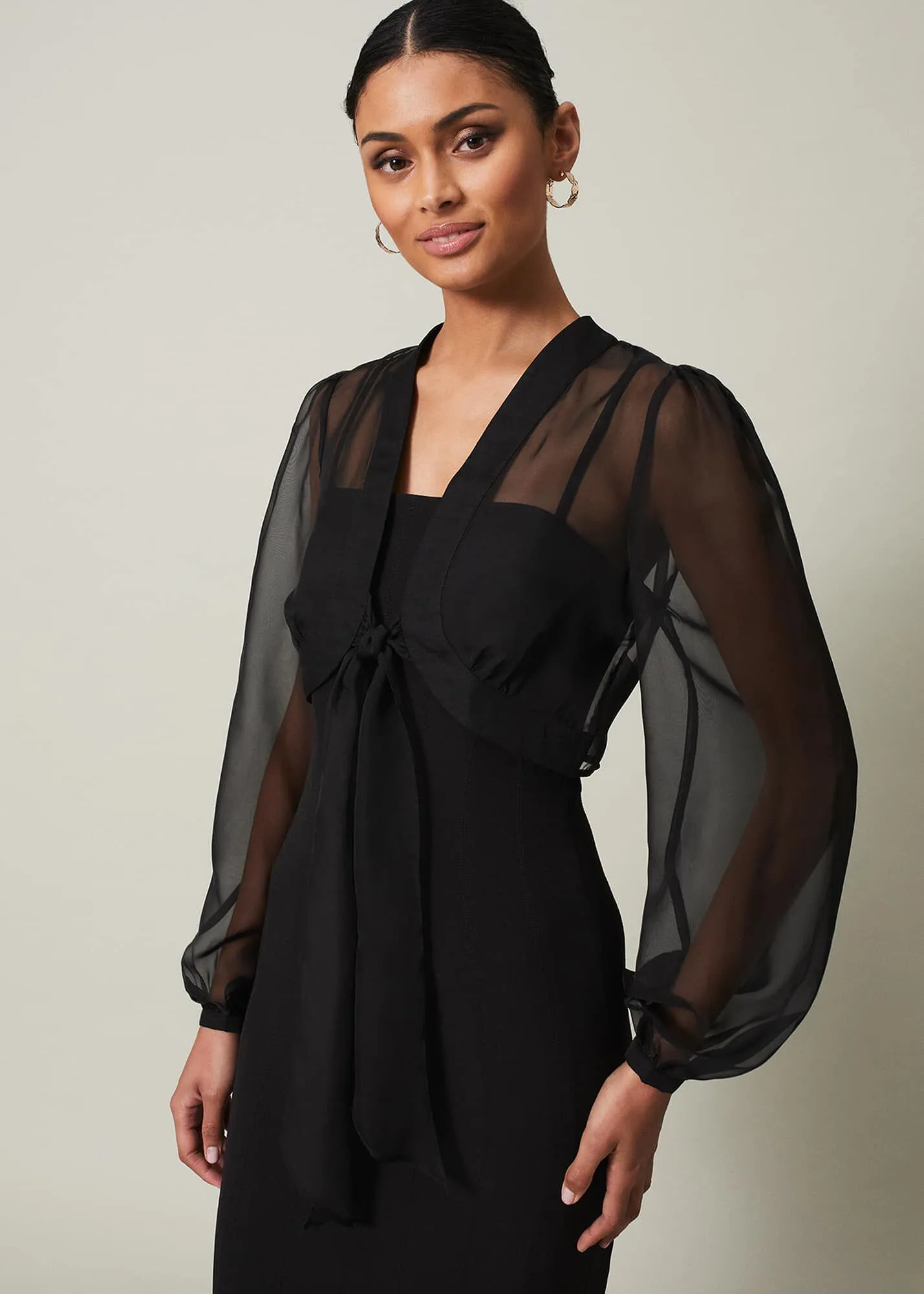 Freesia Black Maxi Dress