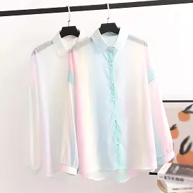 Gradient Chiffon Blouse AD210212