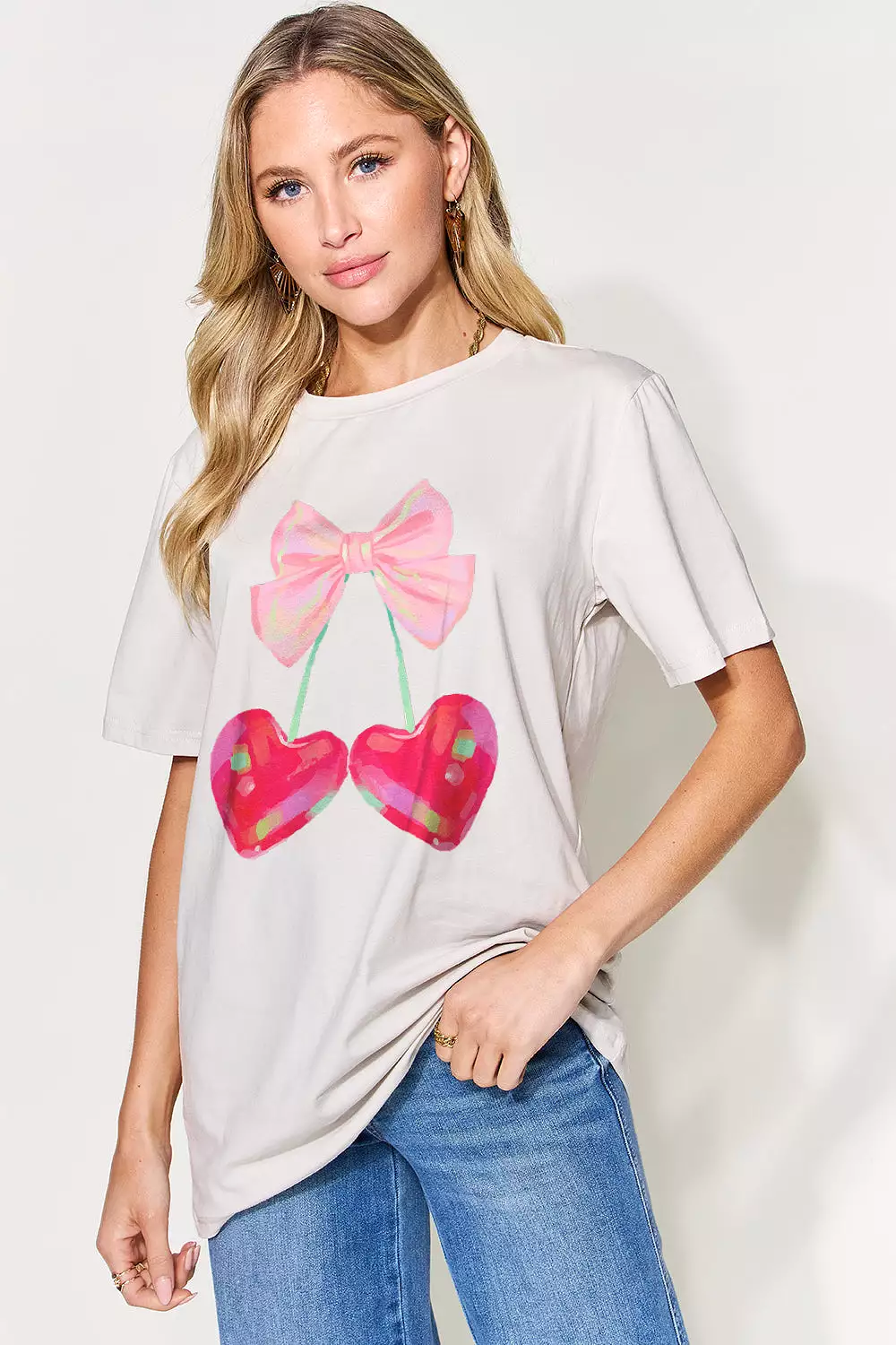 Graphic Round Neck Short Sleeve T-Shirt