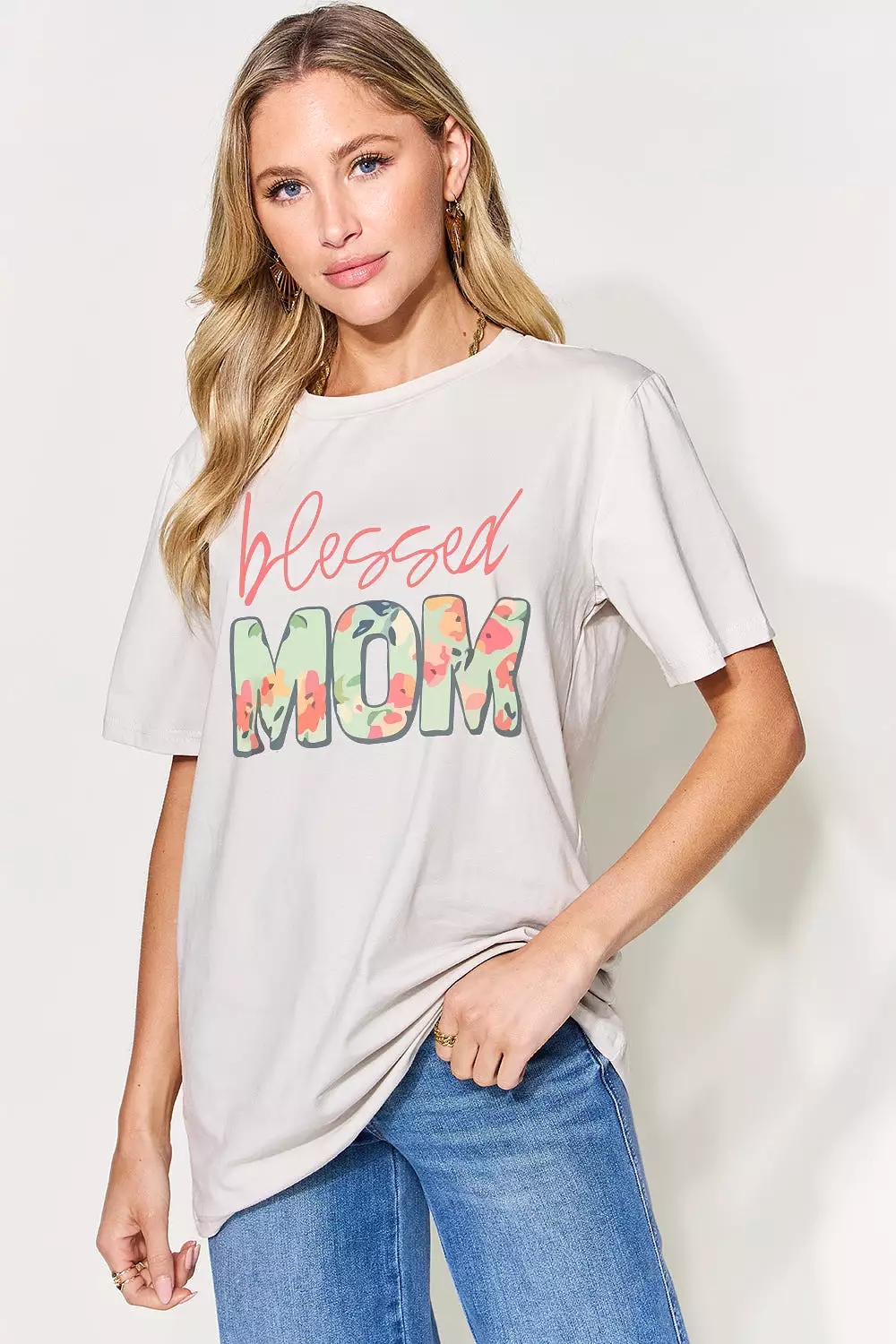 Graphic Round Neck Short Sleeve T-Shirt